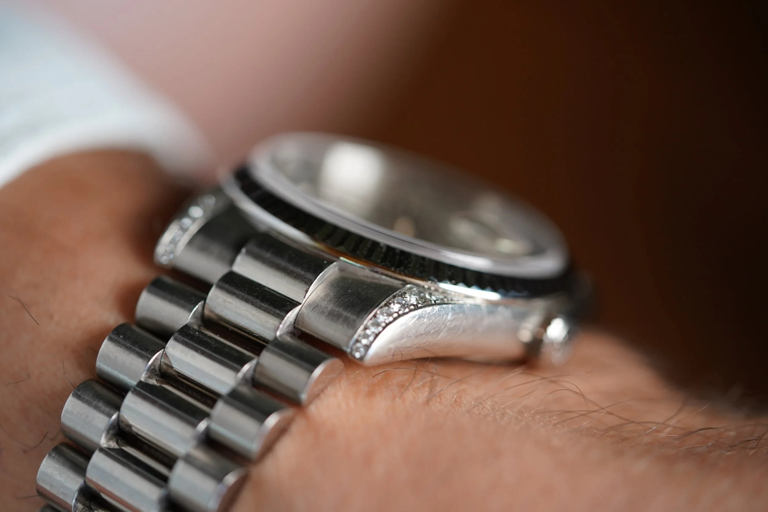Rolex Day-Date Ref 118339 with Diamond Lugs and Sapphire Indices