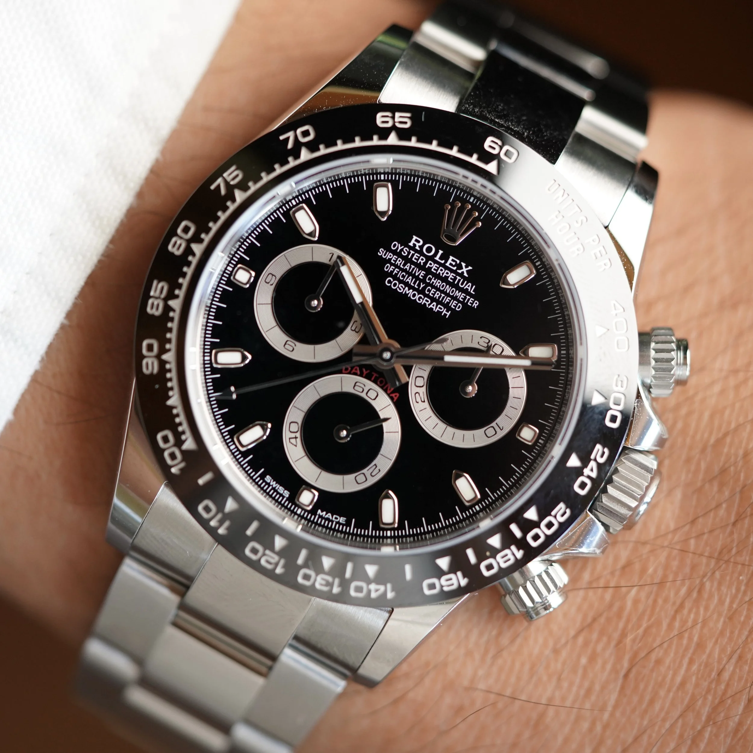 Rolex Black Dial Daytona Reference 116500LN Full Set Unpolished Brand New