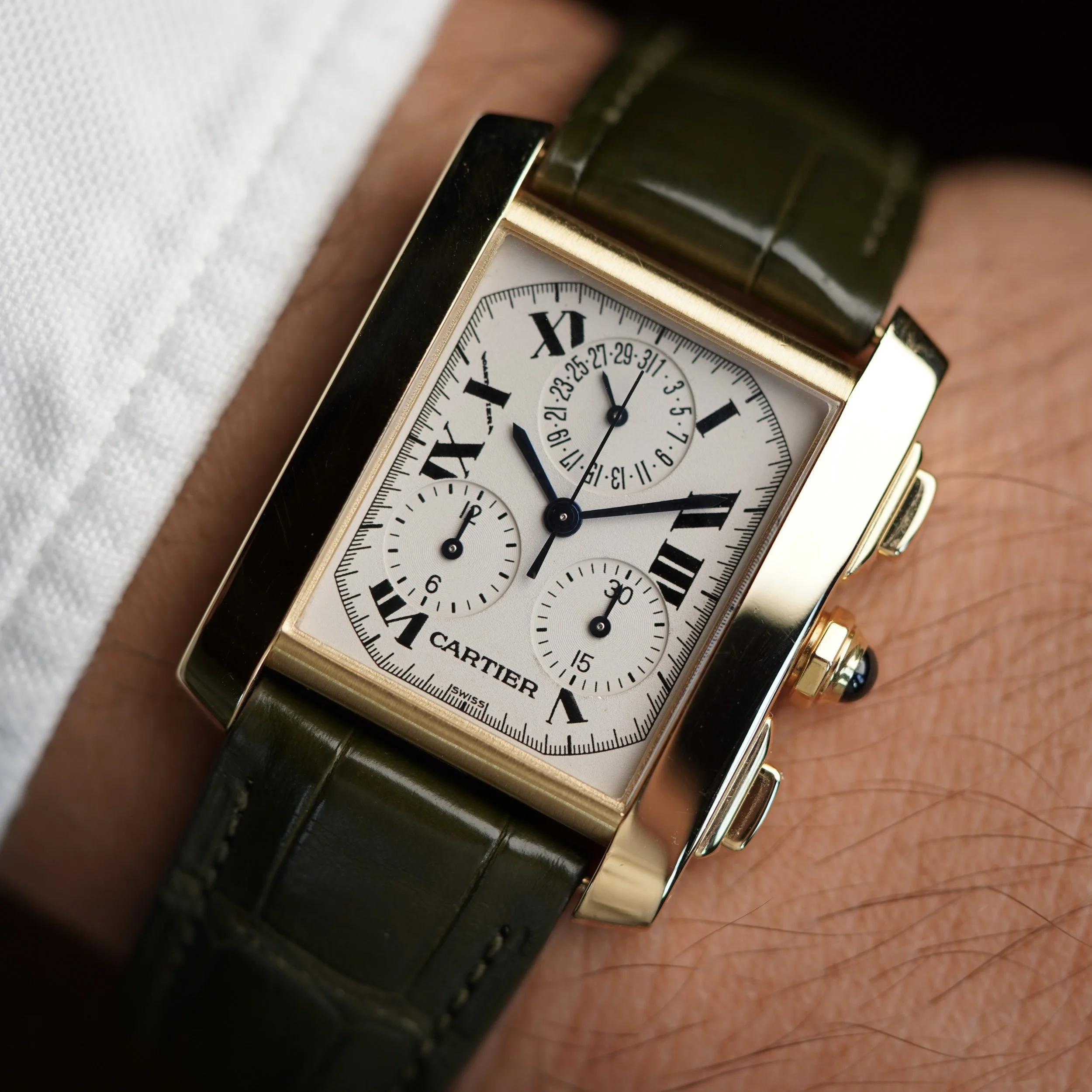 Cartier Tank Francaise Reference 1830 in 18K YG Unpolished w/ Box &amp; Papers