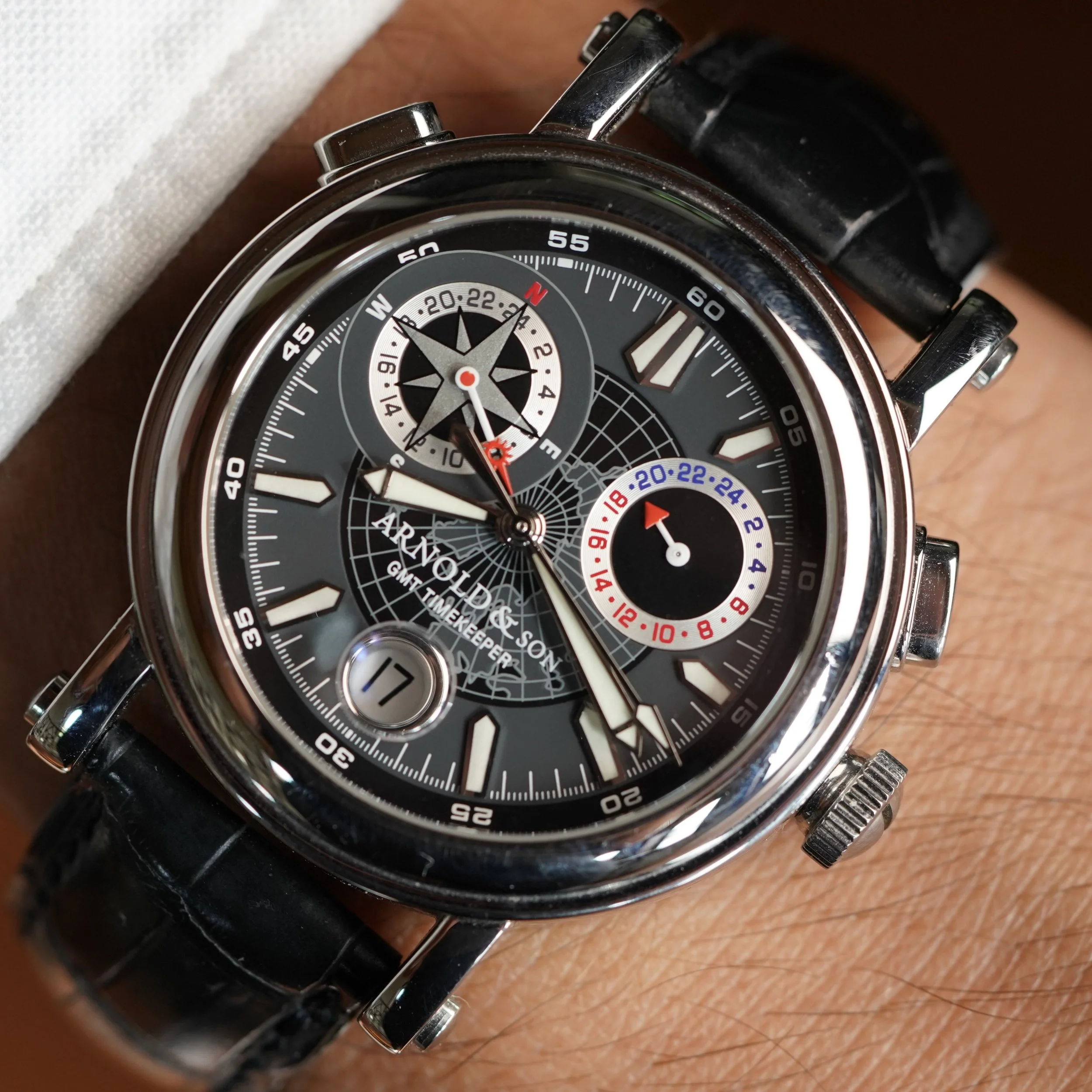 Arnold &amp; Son GMT Timekeeper Ref 1G2AS Full Set