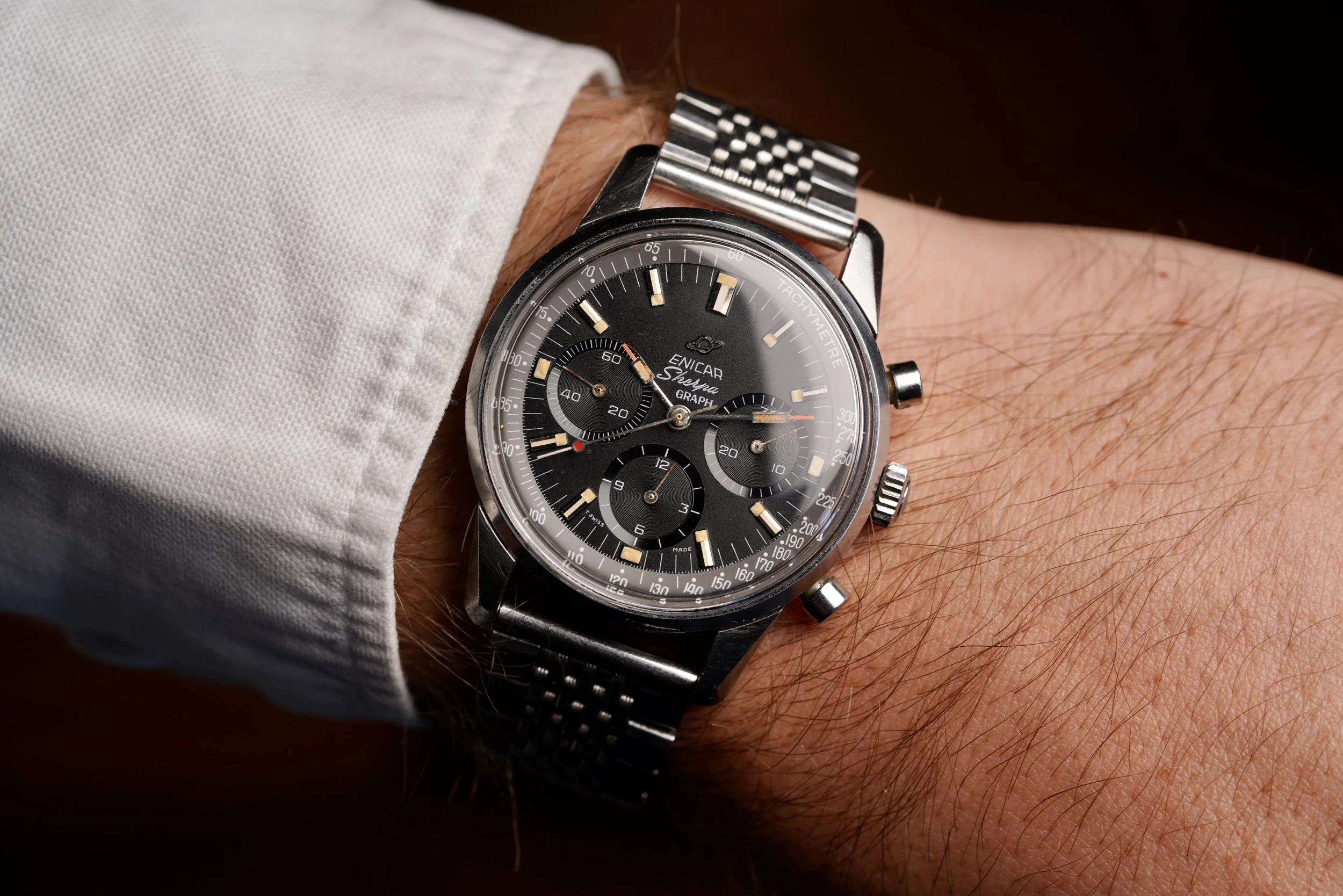 Enicar Mk 3 Sherpa Graph Reference 072-02-01 Unpolished — Wind Vintage