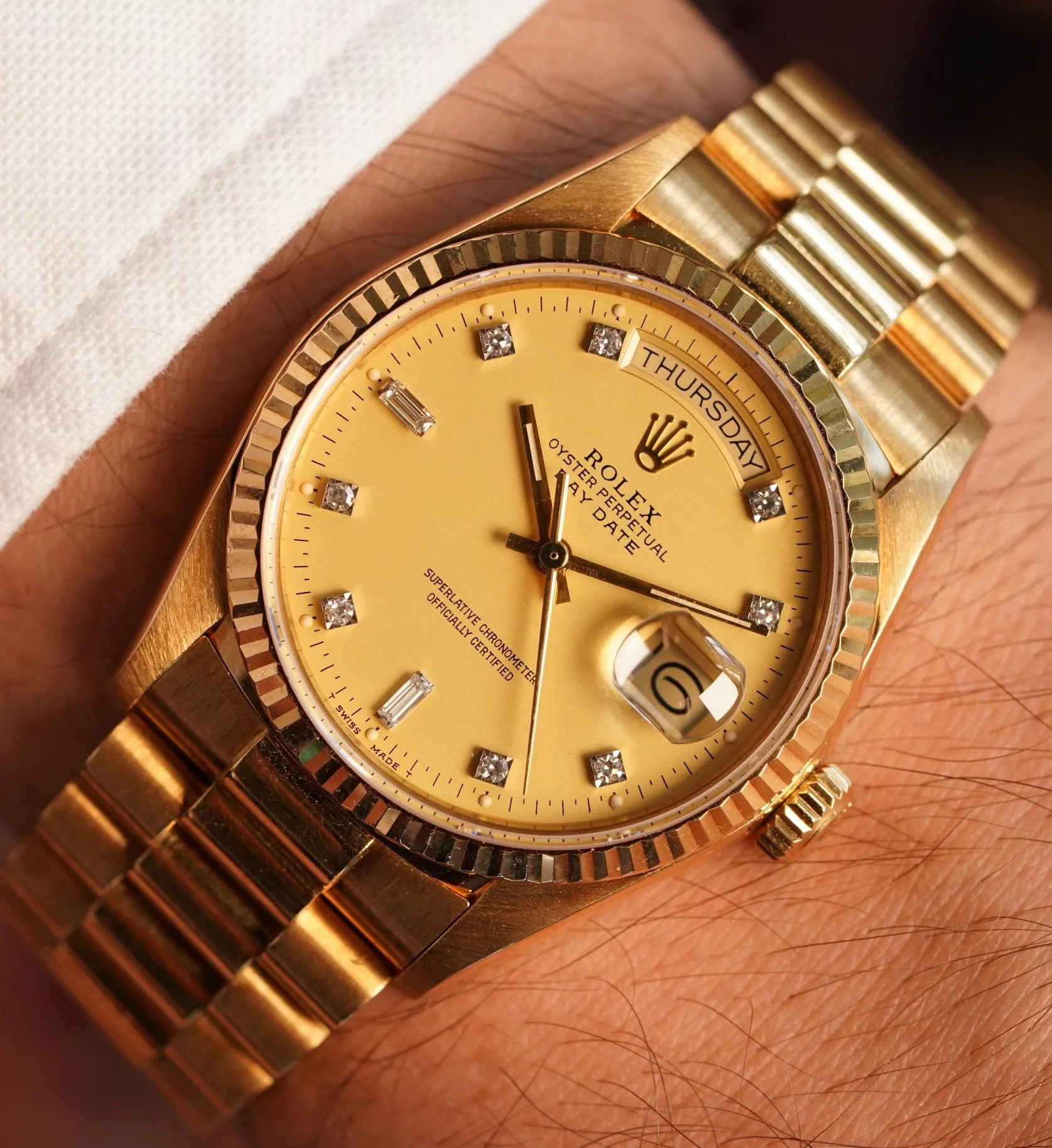18038 Rolex Head Only ROLEX, DAY-DATE 18038, AN ATTRACTIVE 18K