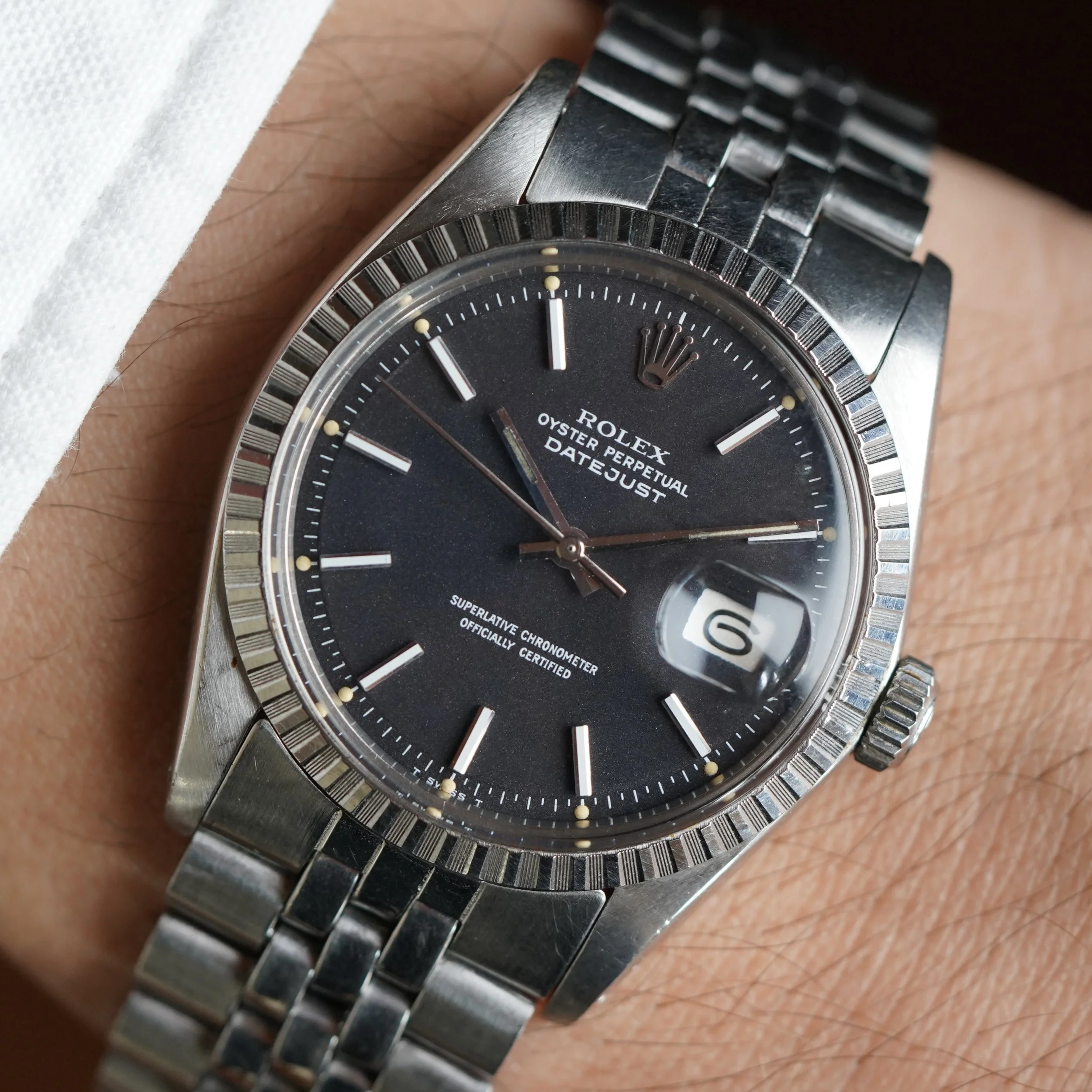 Rolex Confetti Dial Datejust Reference 1603 Unpolished