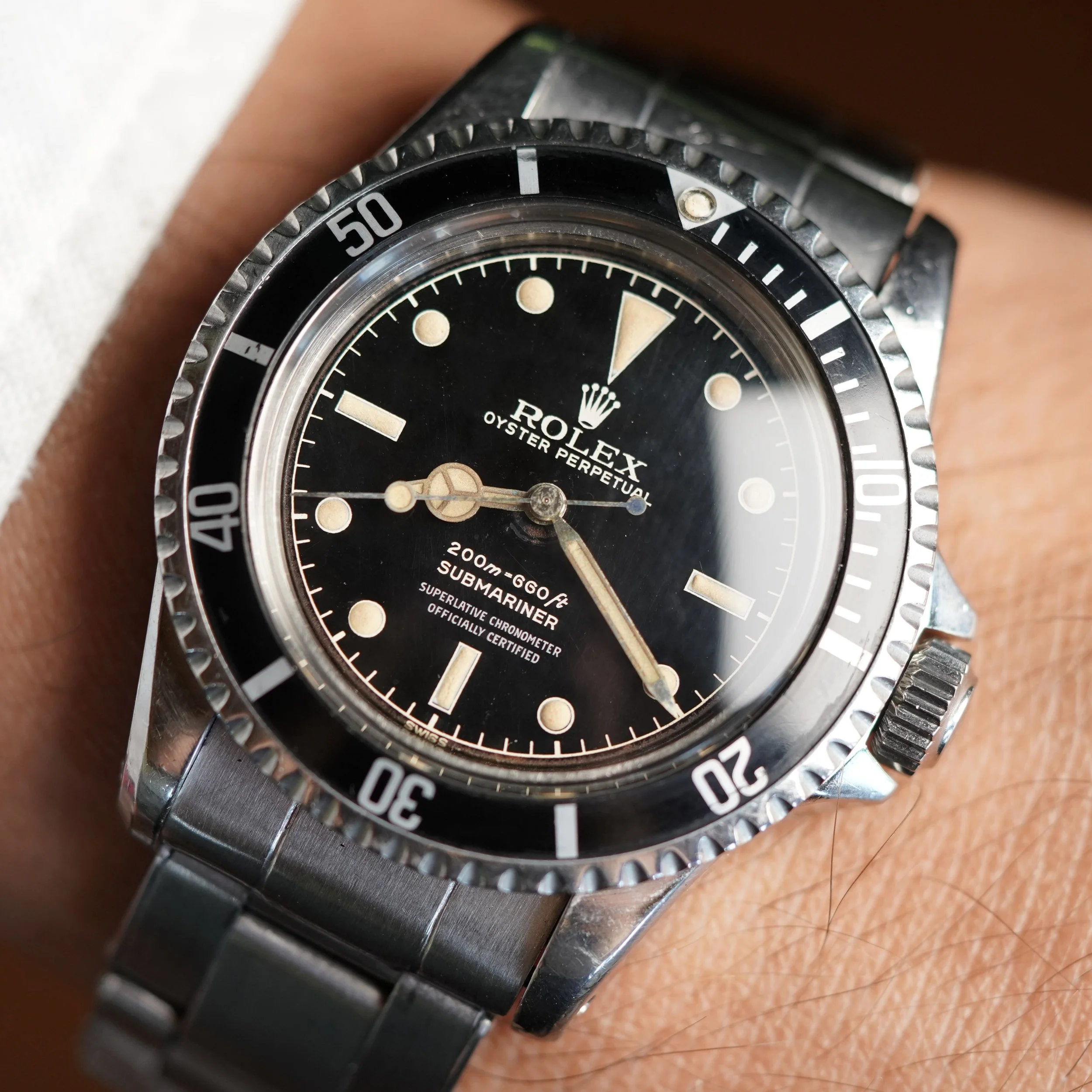 Rolex Submariner Gilt Four Line 5512 PCG Unpolished