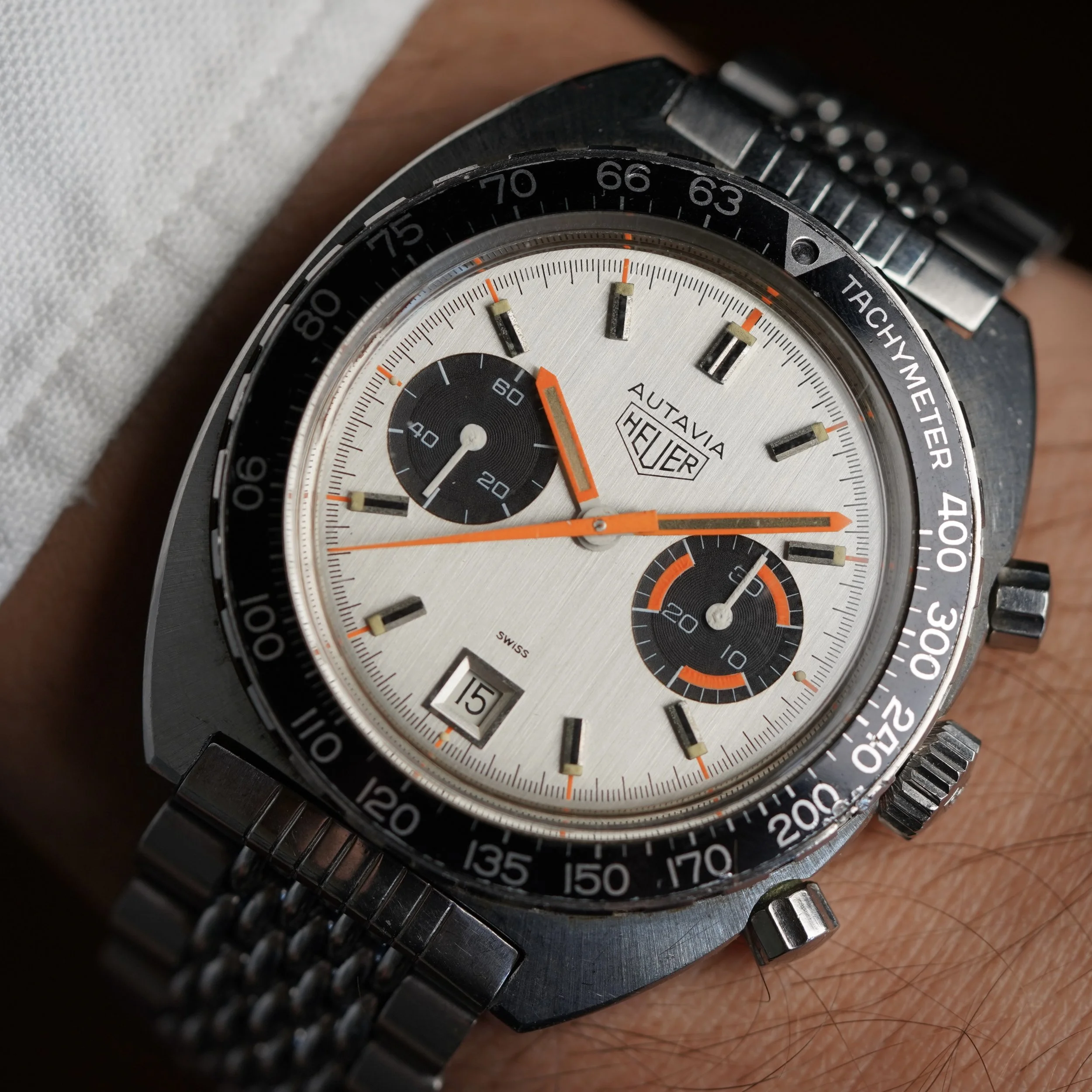 Heuer Autavia Manual Wind Reference 73463 on Bracelet