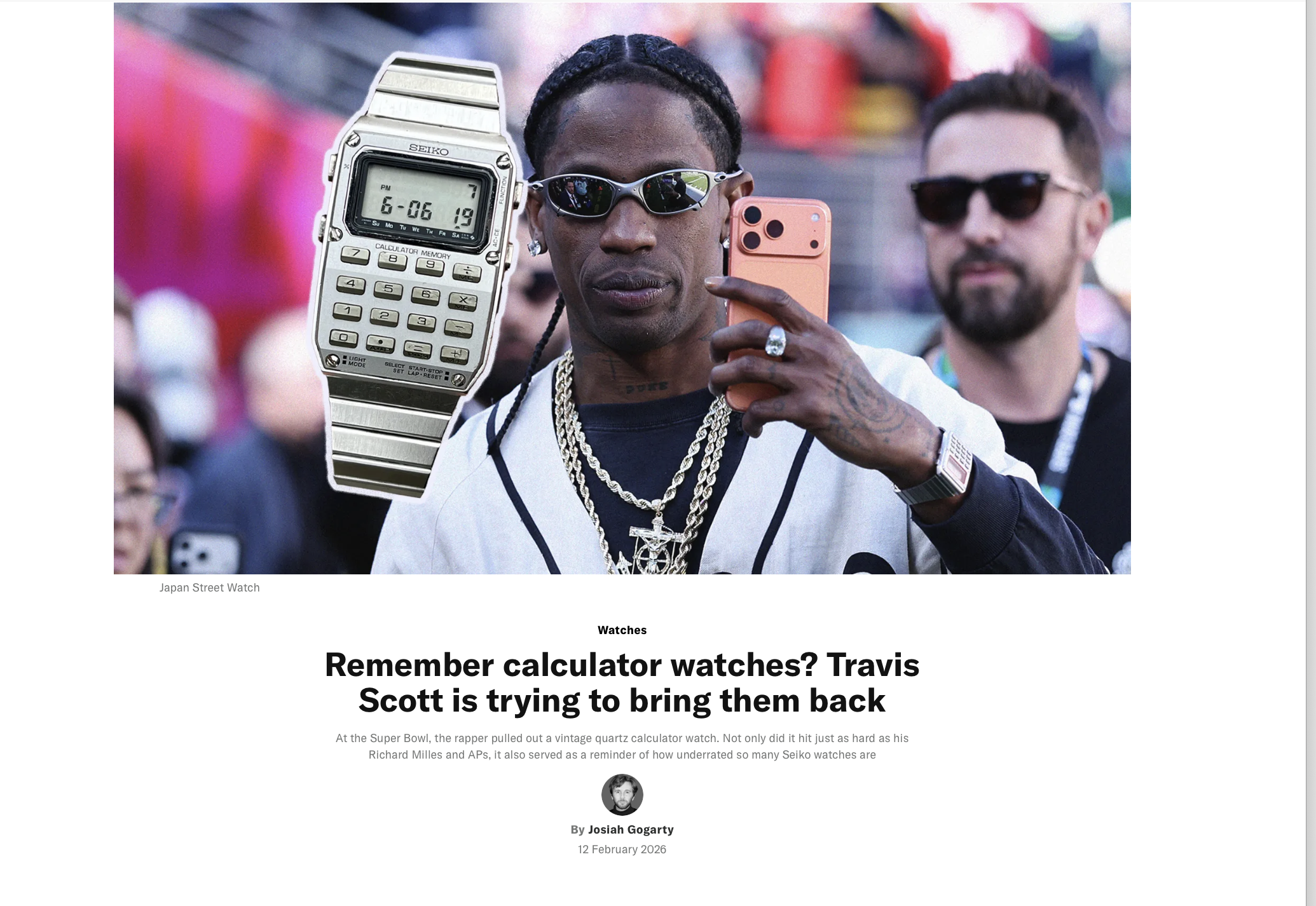 GQ: Eric Wind Quoted on Calculator Watches