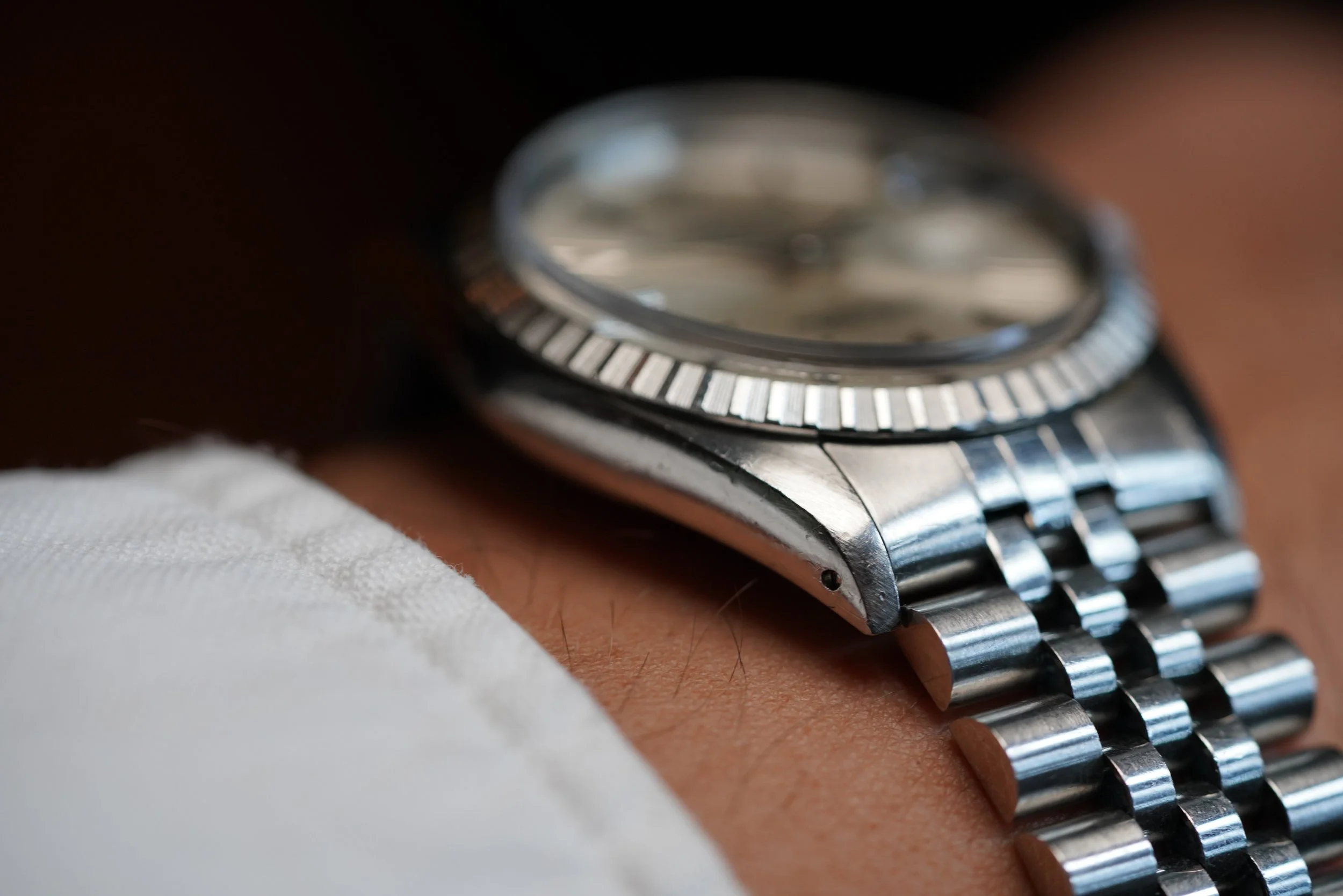 Rolex Silver Dial Datejust Ref. 16030 with Unpolished — Wind Vintage
