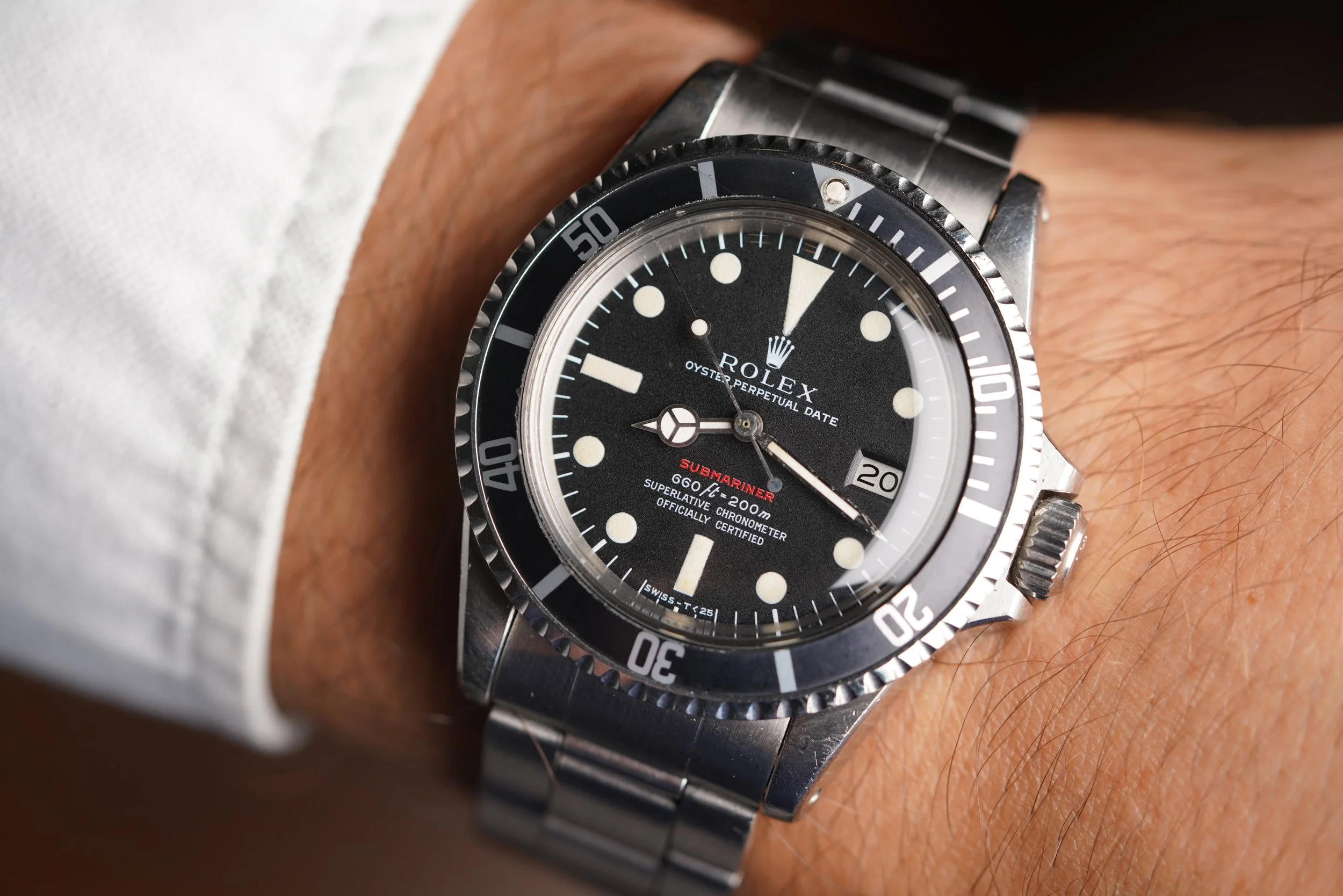 Rolex Feet First Red Submariner Reference 1680 Unpolished — Wind