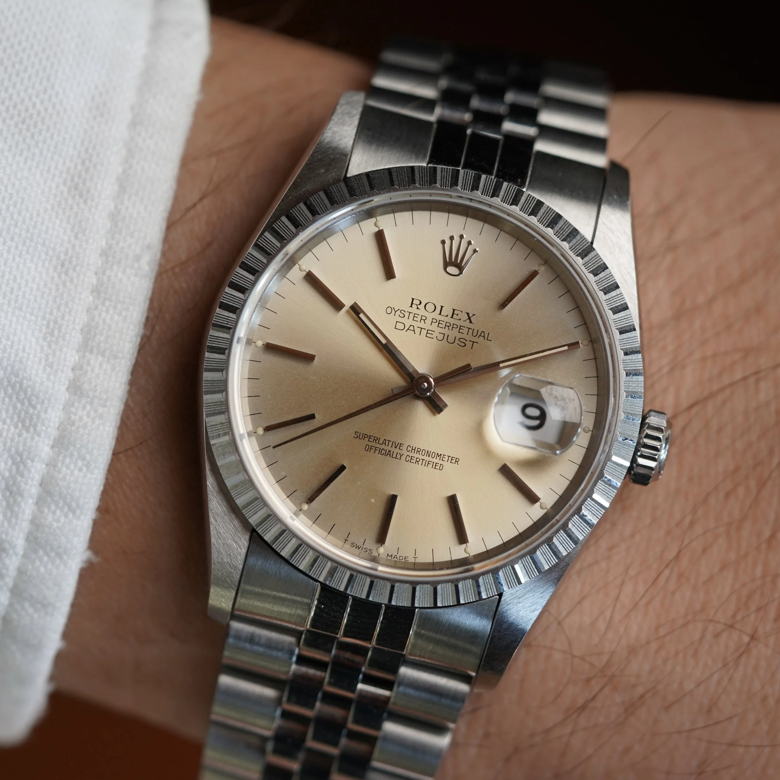 Rolex Silver Dial Datejust 16220 Unpolished