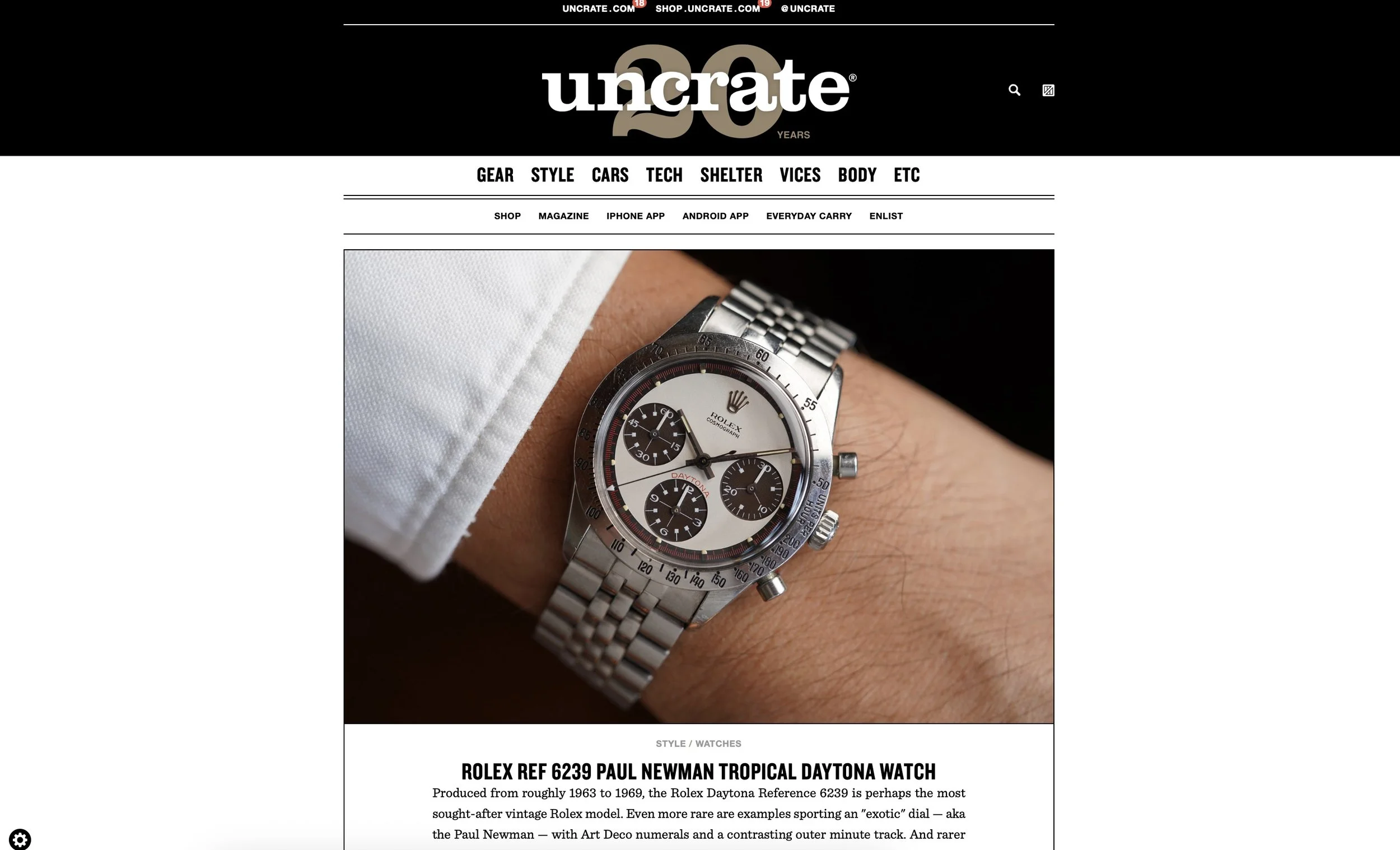 uncrate: Rolex Paul Newman Daytona Reference 6239