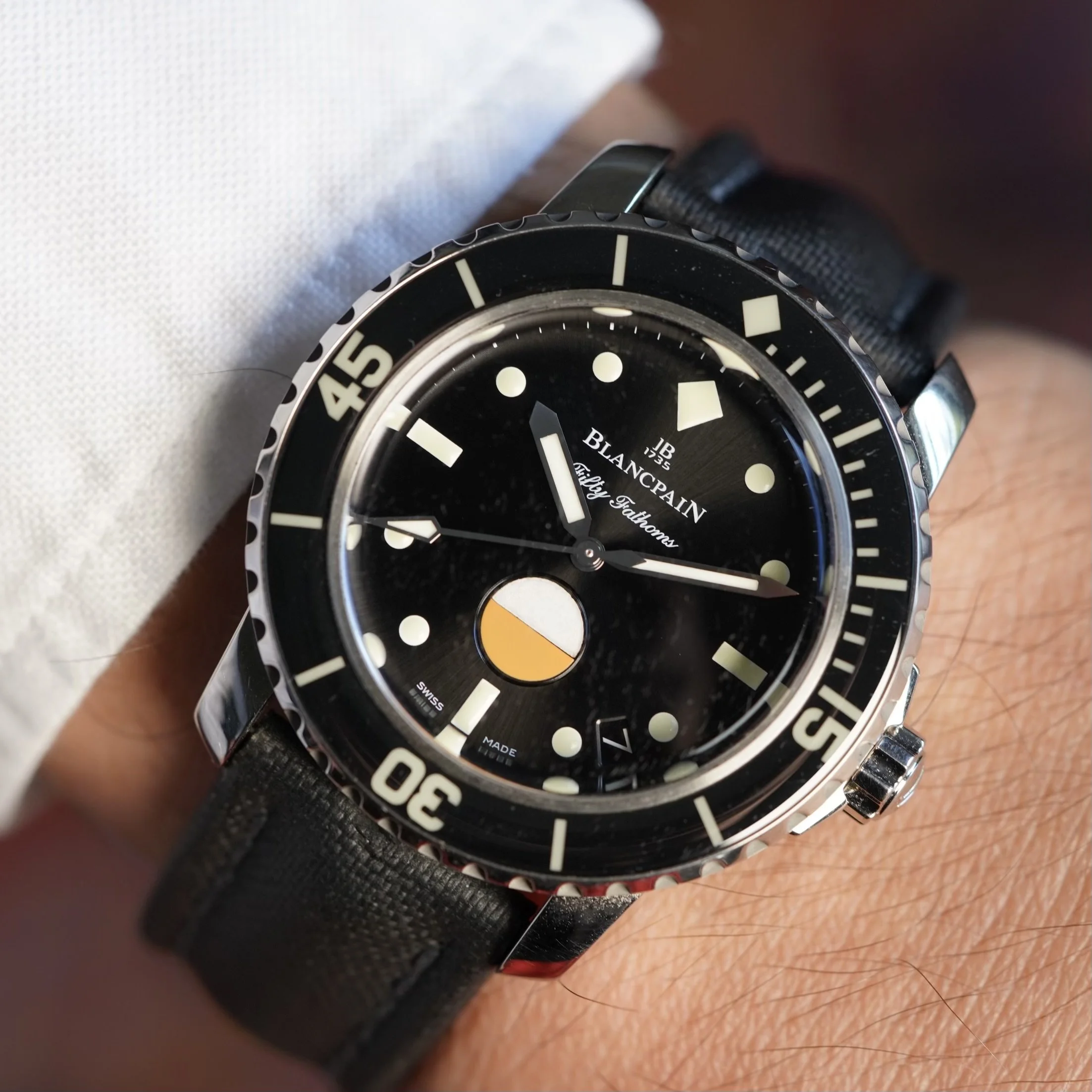 Fifty Five Fathoms Silver Watch Hands Set – Red Tipped Second Hand – For Seiko SKX007