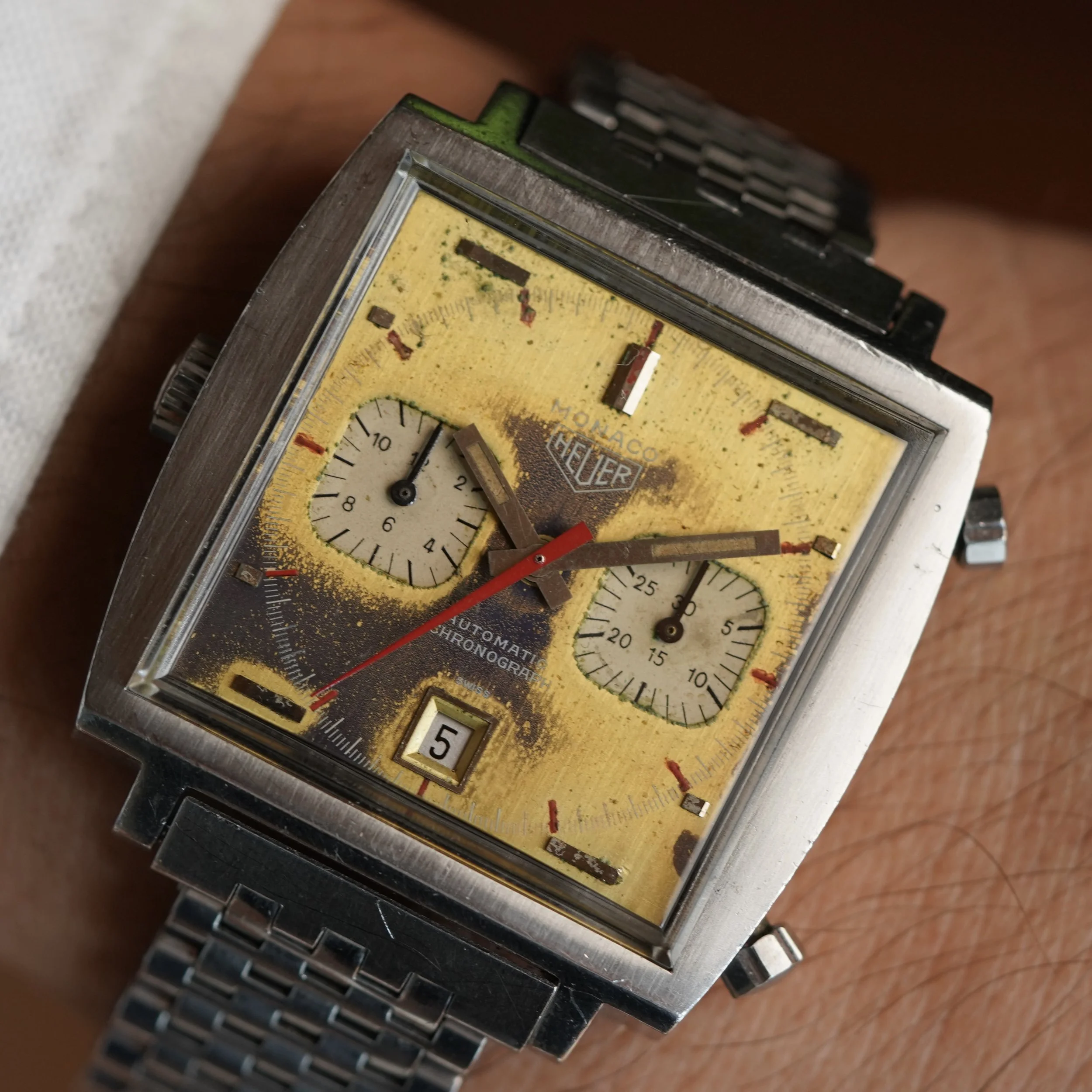 Heuer Monaco ref. 1133 Paintless Wonder Dial