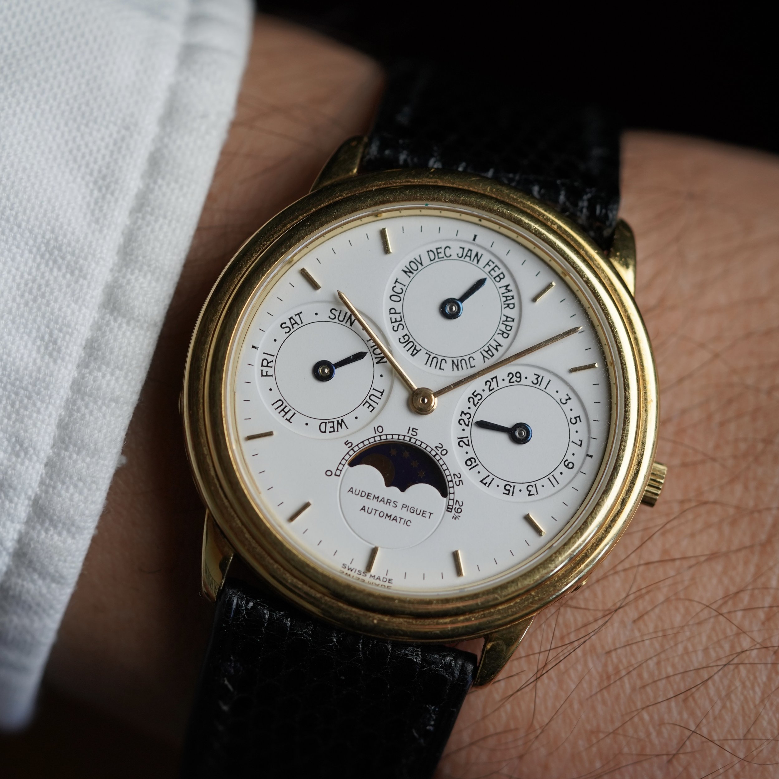 Audemars Piguet Quantieme Perpetual Calendar 18k YG Ref. BA25661/002 Box &amp; Papers Unpolished