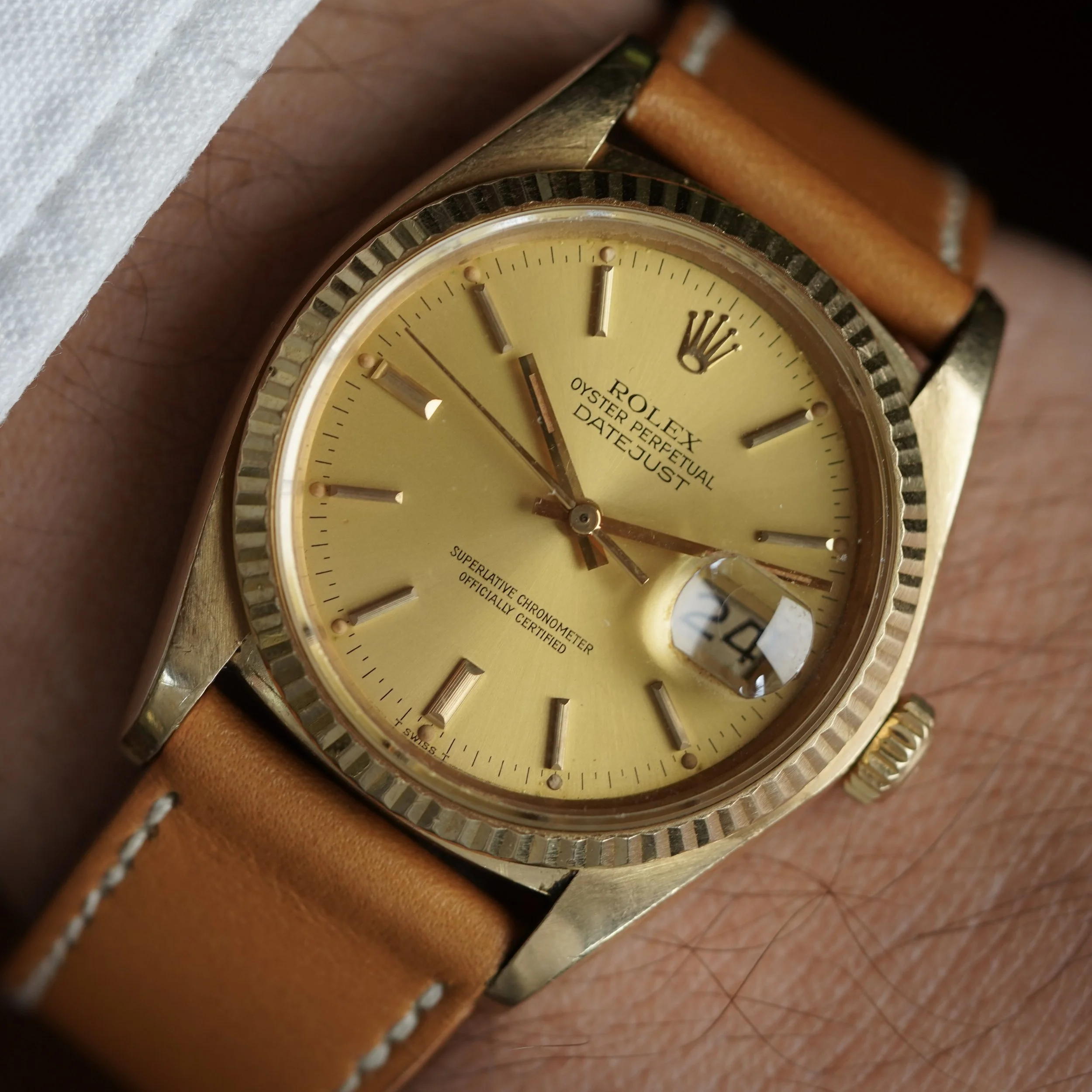 Rolex Datejust Ref. 16018 in 18K Yellow Gold Unpolished
