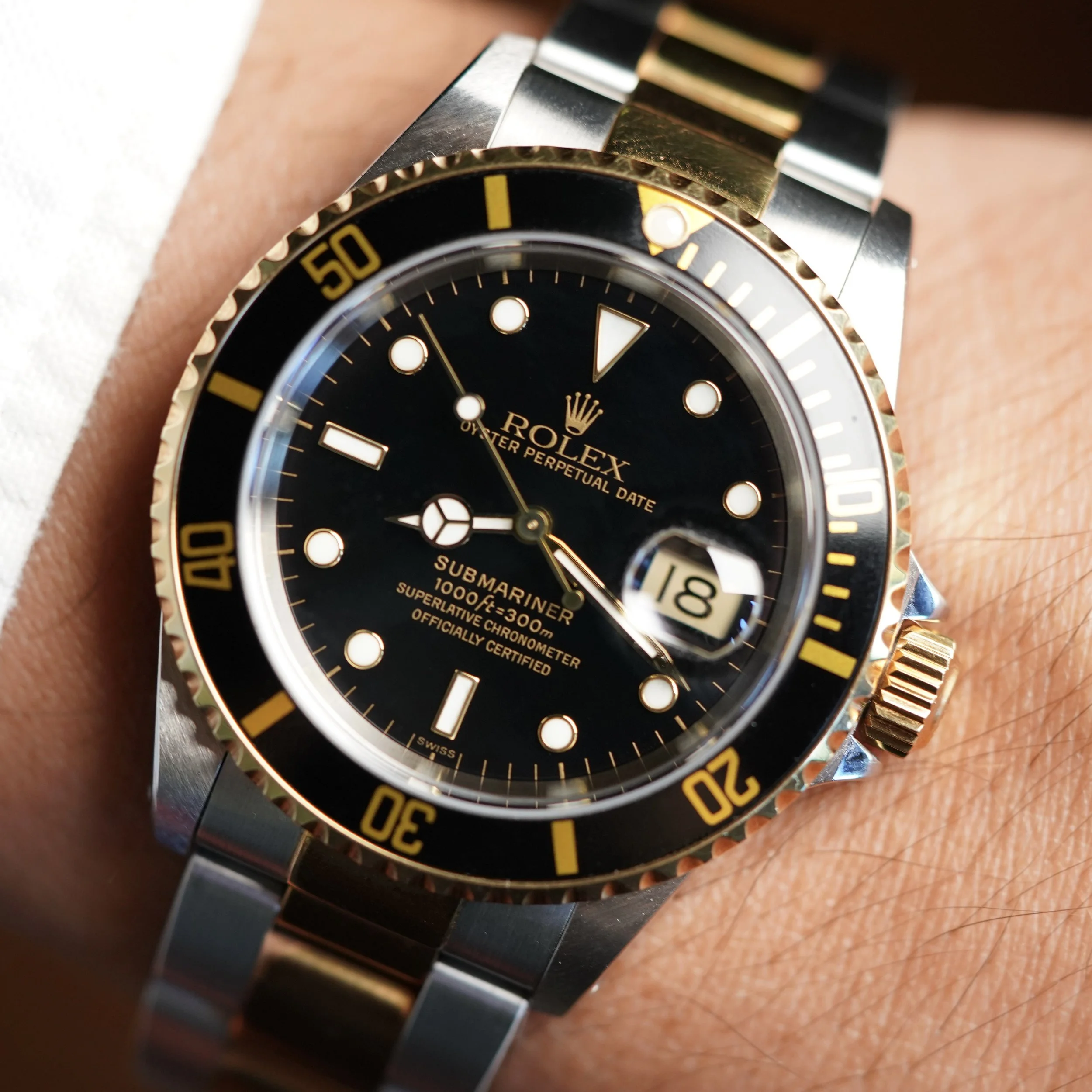 Rolex Submariner Two-Tone Ref 16613 Full Set Unpolished As New