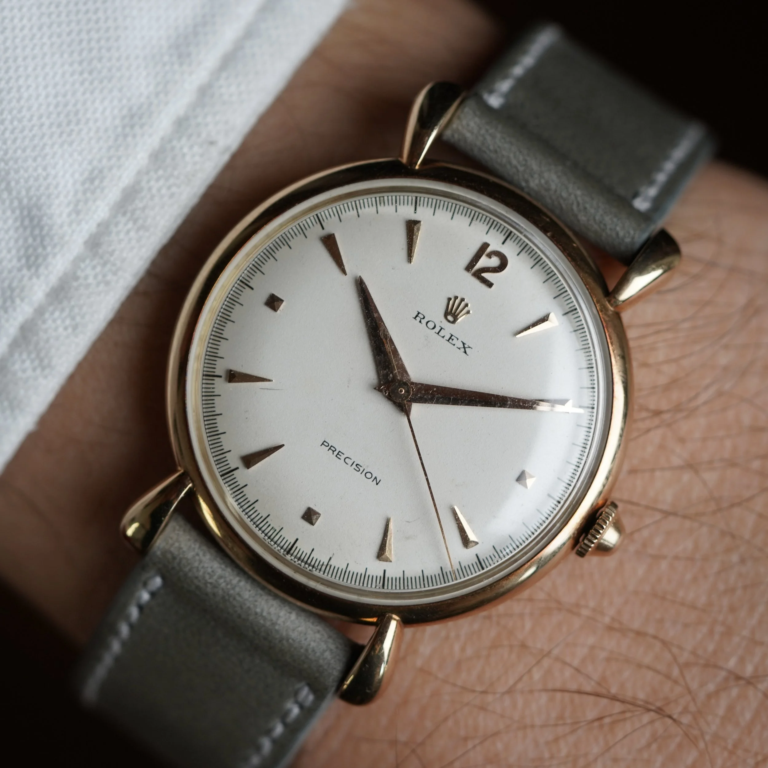 Rolex Precision Ref. 4411 In 14k Rose Gold Unpolished