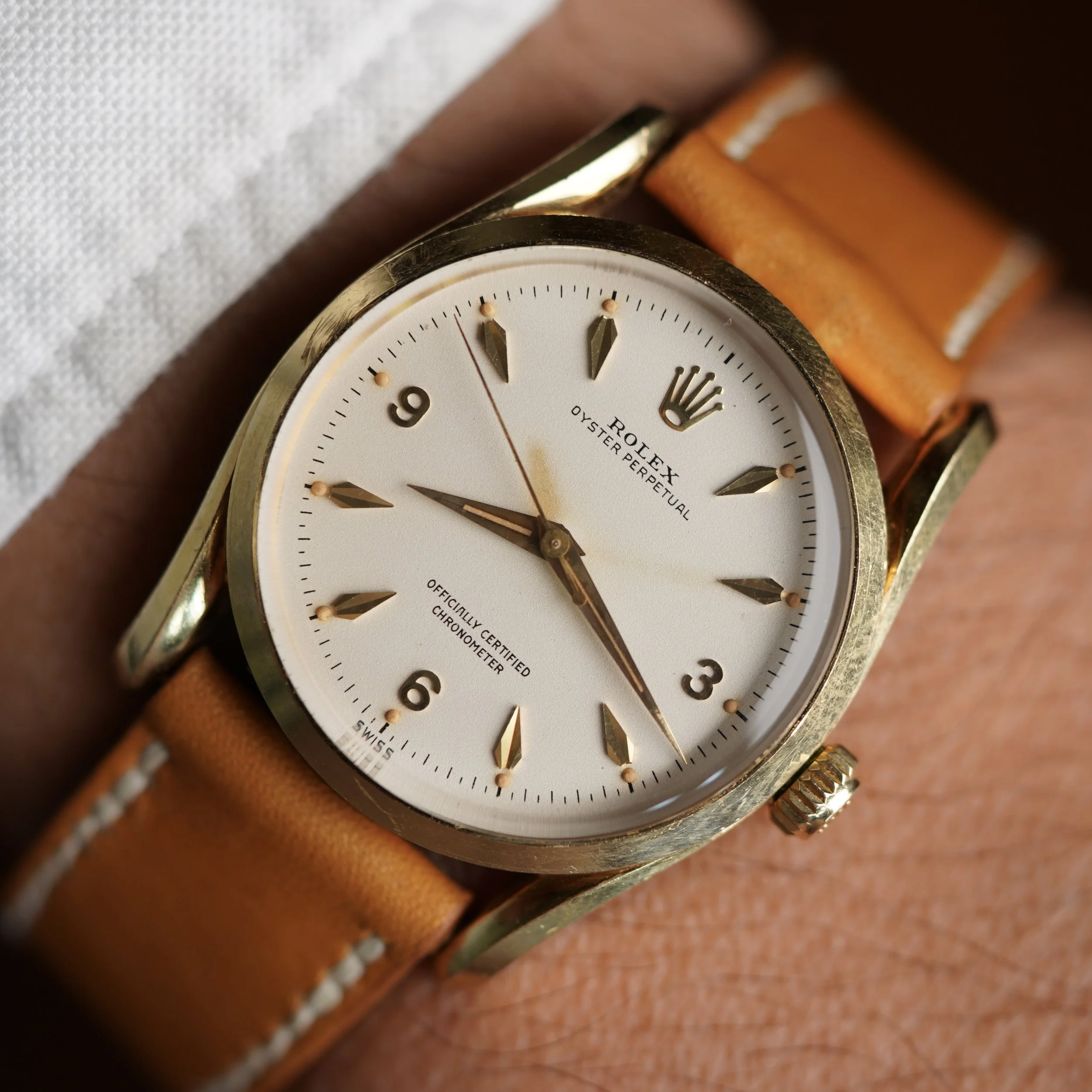 Rolex Bombé Oyster Perpetual Reference 6590 Unpolished