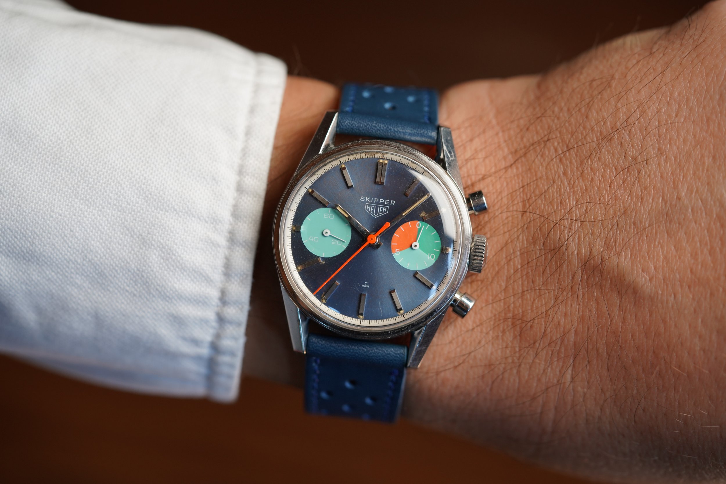 Heuer Skipperera Reference 7754 Unpolished — Wind Vintage
