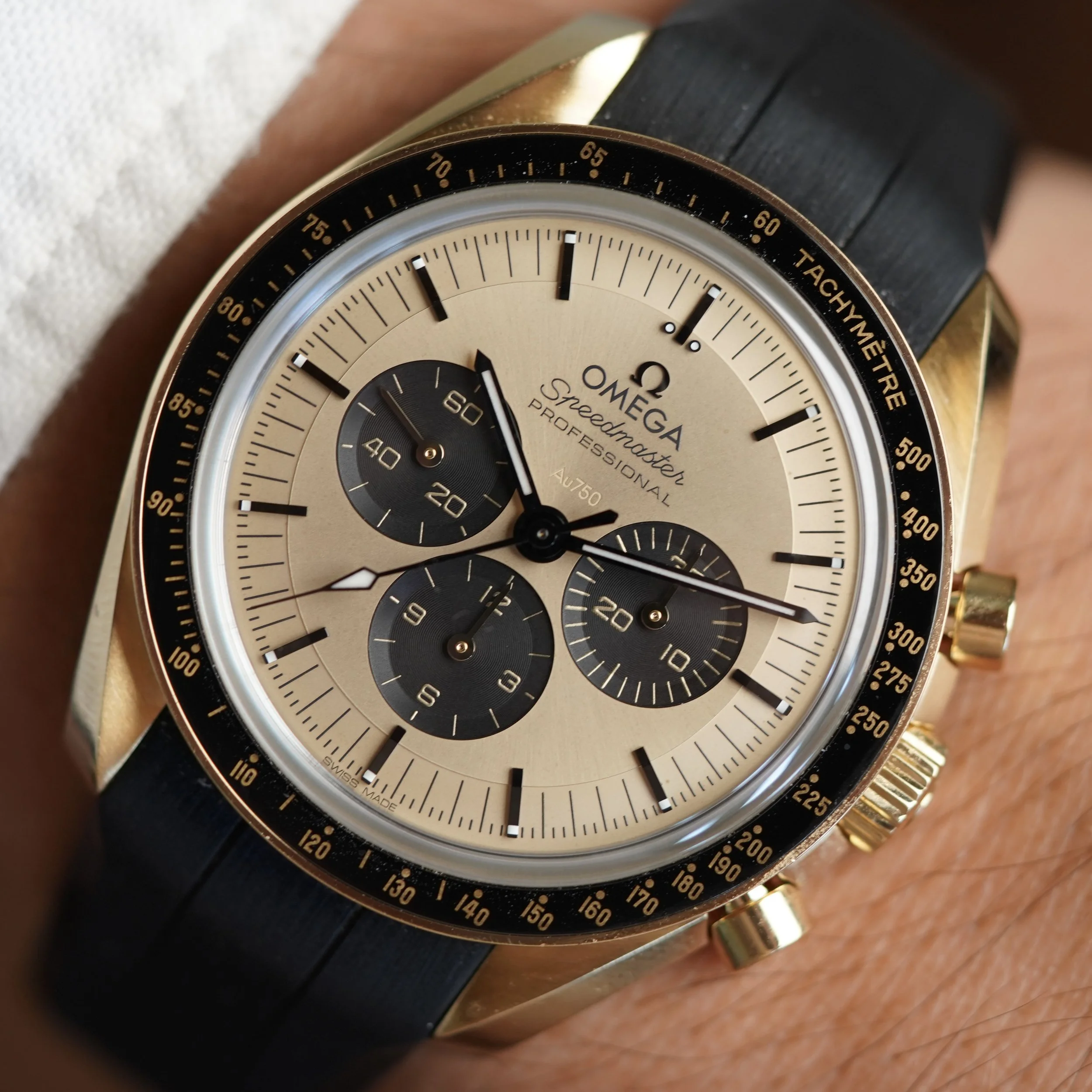OMEGA Moonshine Speedmaster 310.62.42.50.99.001 18K Gold Full Set New