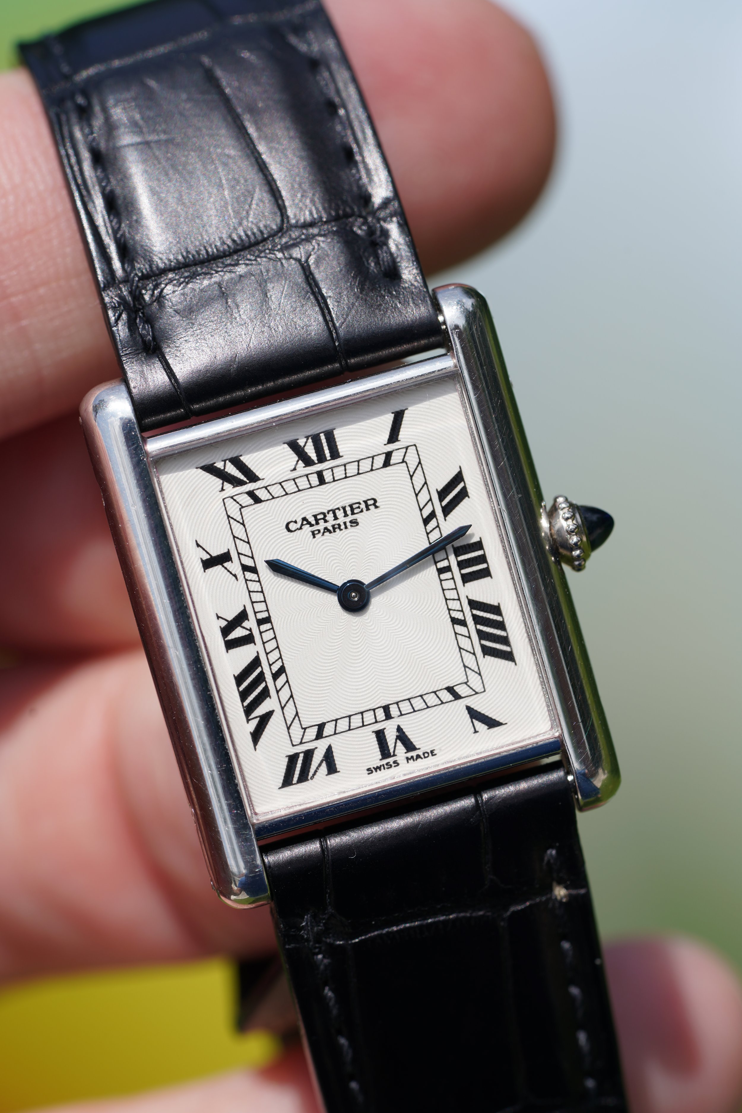 Pre-CPCP 'Extra Flat' Cartier Tank Louis with Teardrop Bracelet