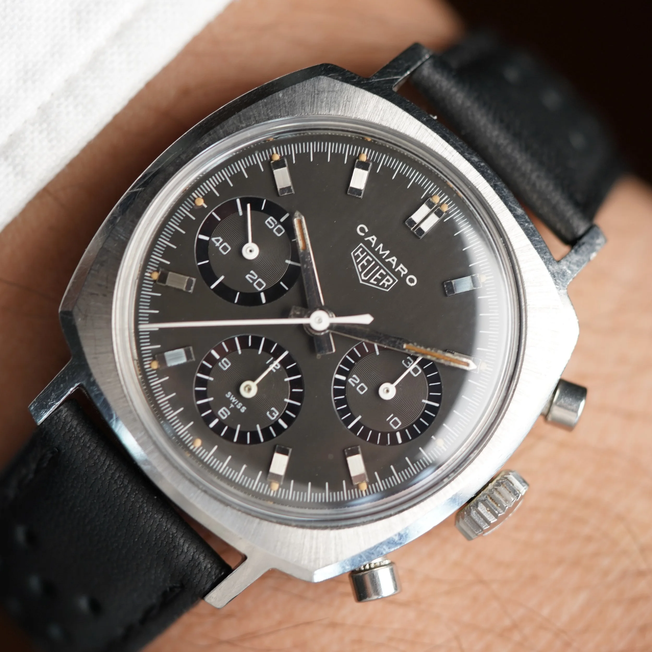 Heuer Camaro 7220N Unpolished w/ Box