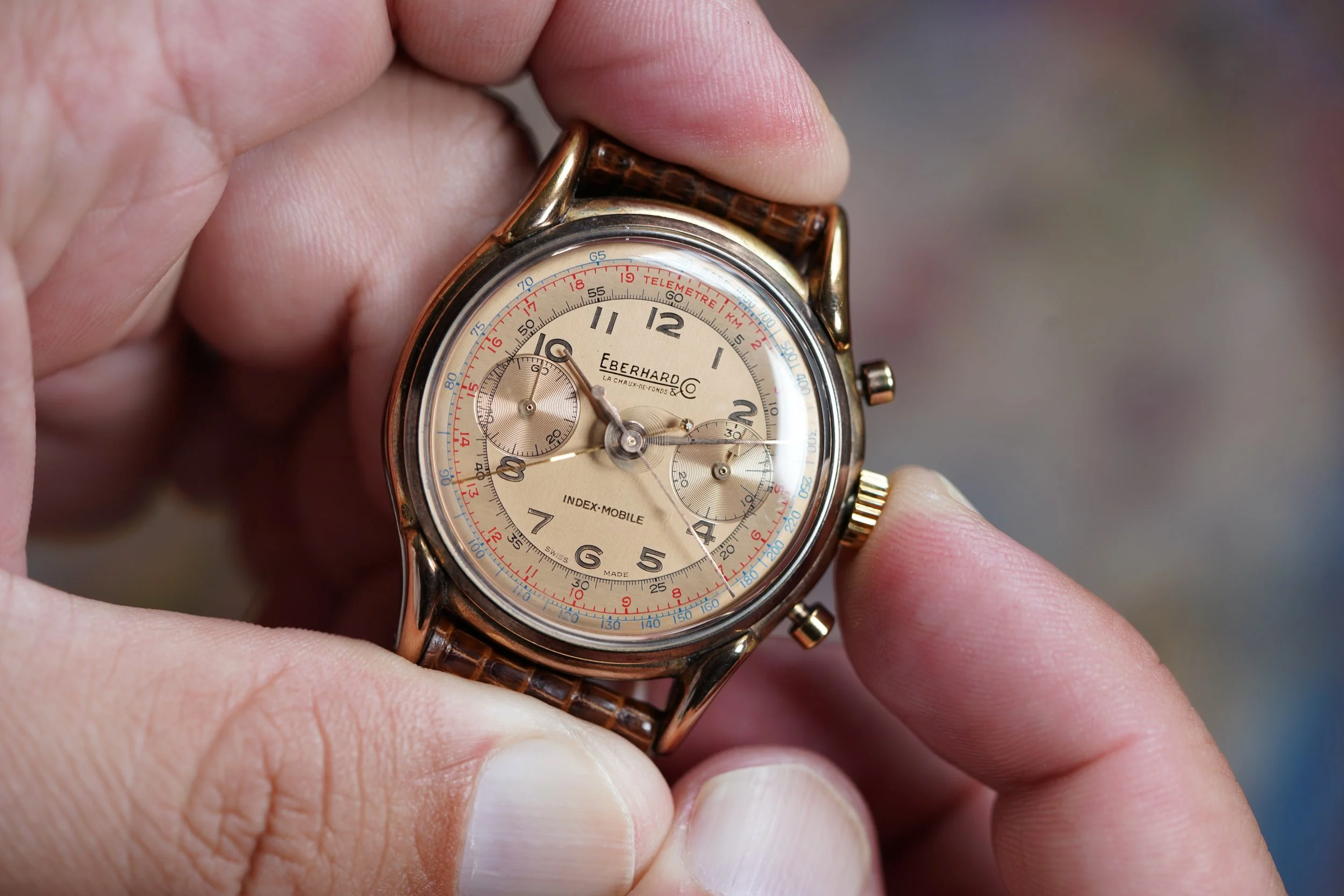 Eberhard Split Second Index Mobile Gold Filled — Wind Vintage