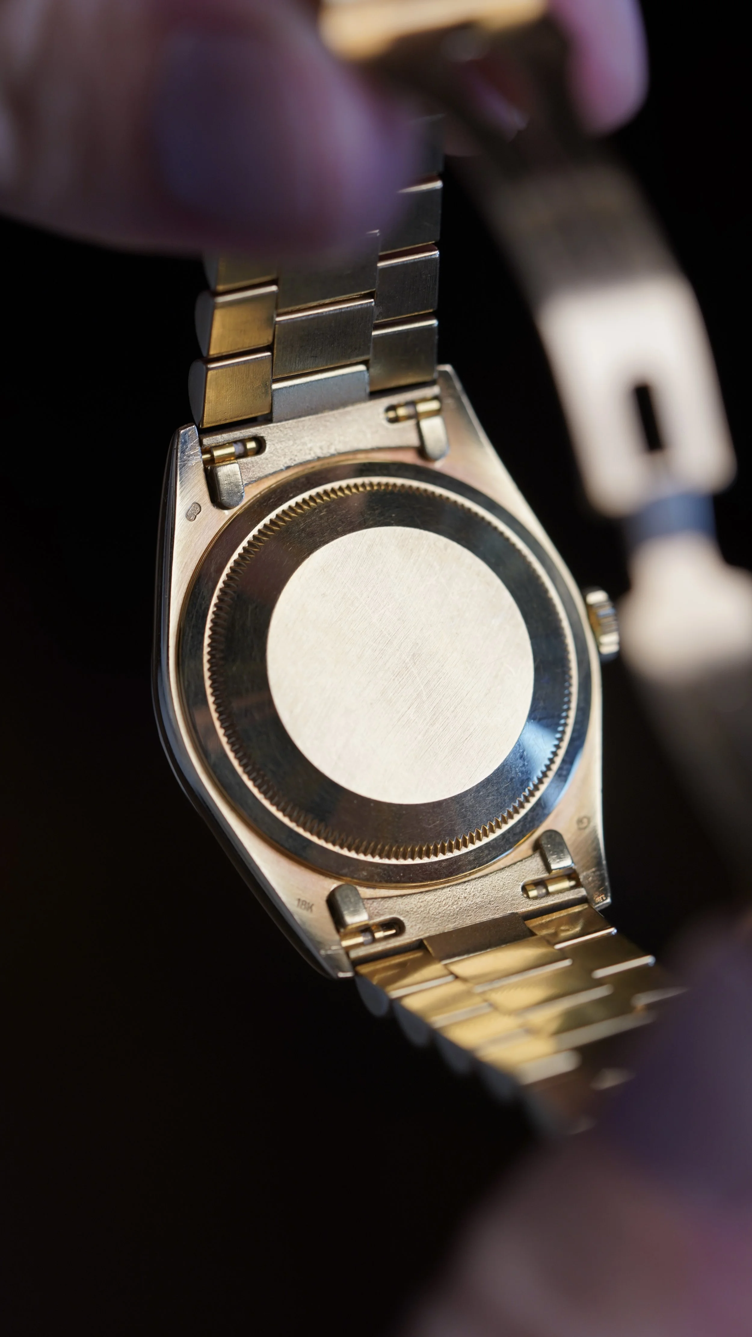Rolex Onyx Dial Bark Day-Date Reference 18248 in 18K Yellow Gold