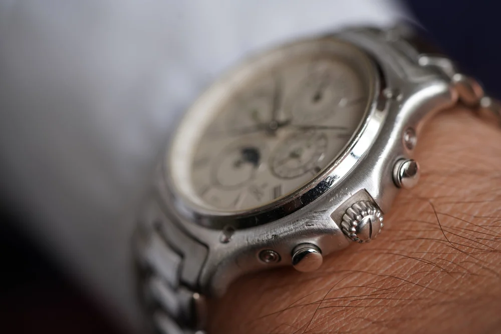 Ebel Perpetual Calendar Chronograph in White Gold on Bracelet