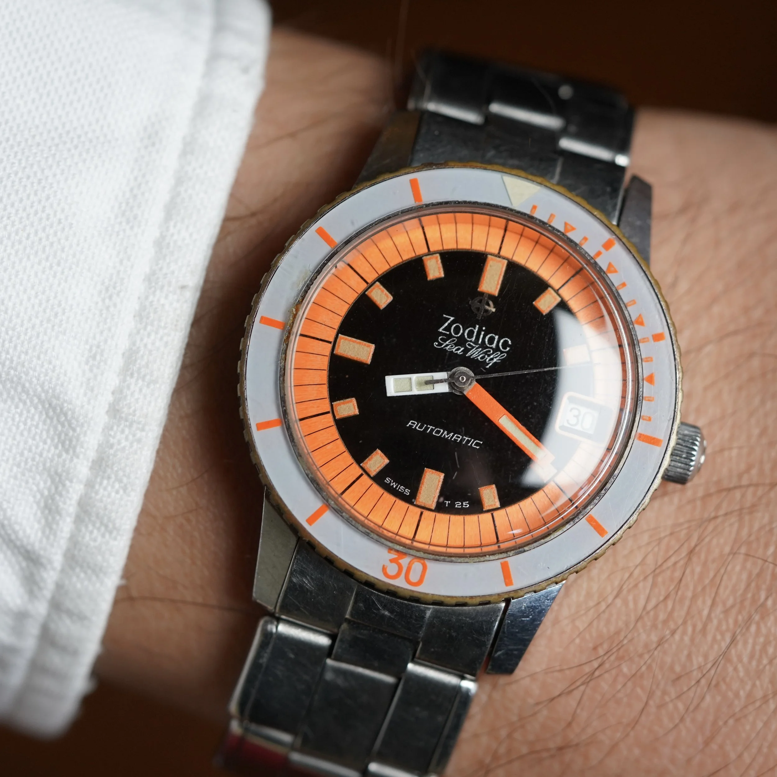 Zodiac Exotic Sea Wolf on Bracelet Unpolished