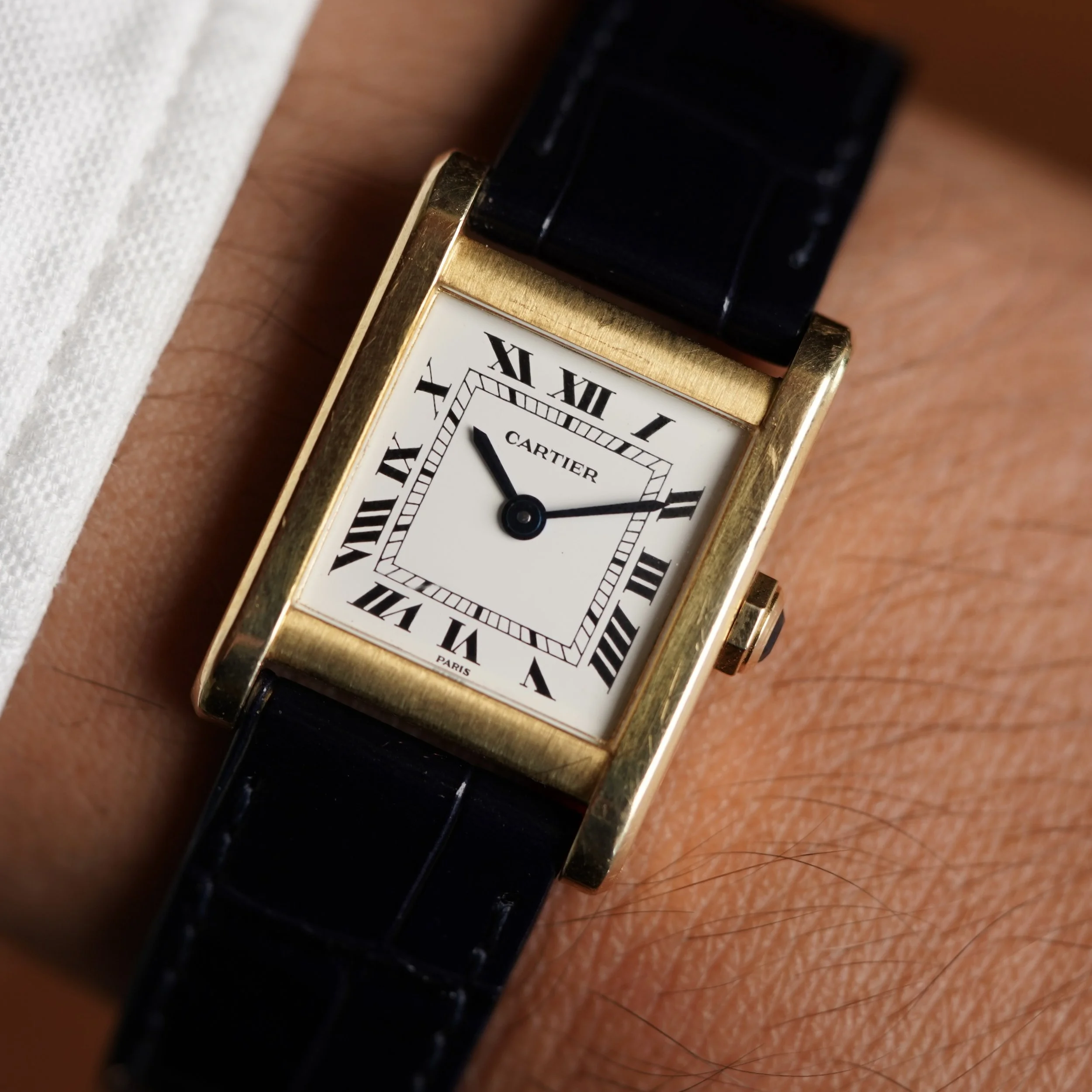 Cartier Paris Tank Normale 78092 in 18K Gold Unpolished
