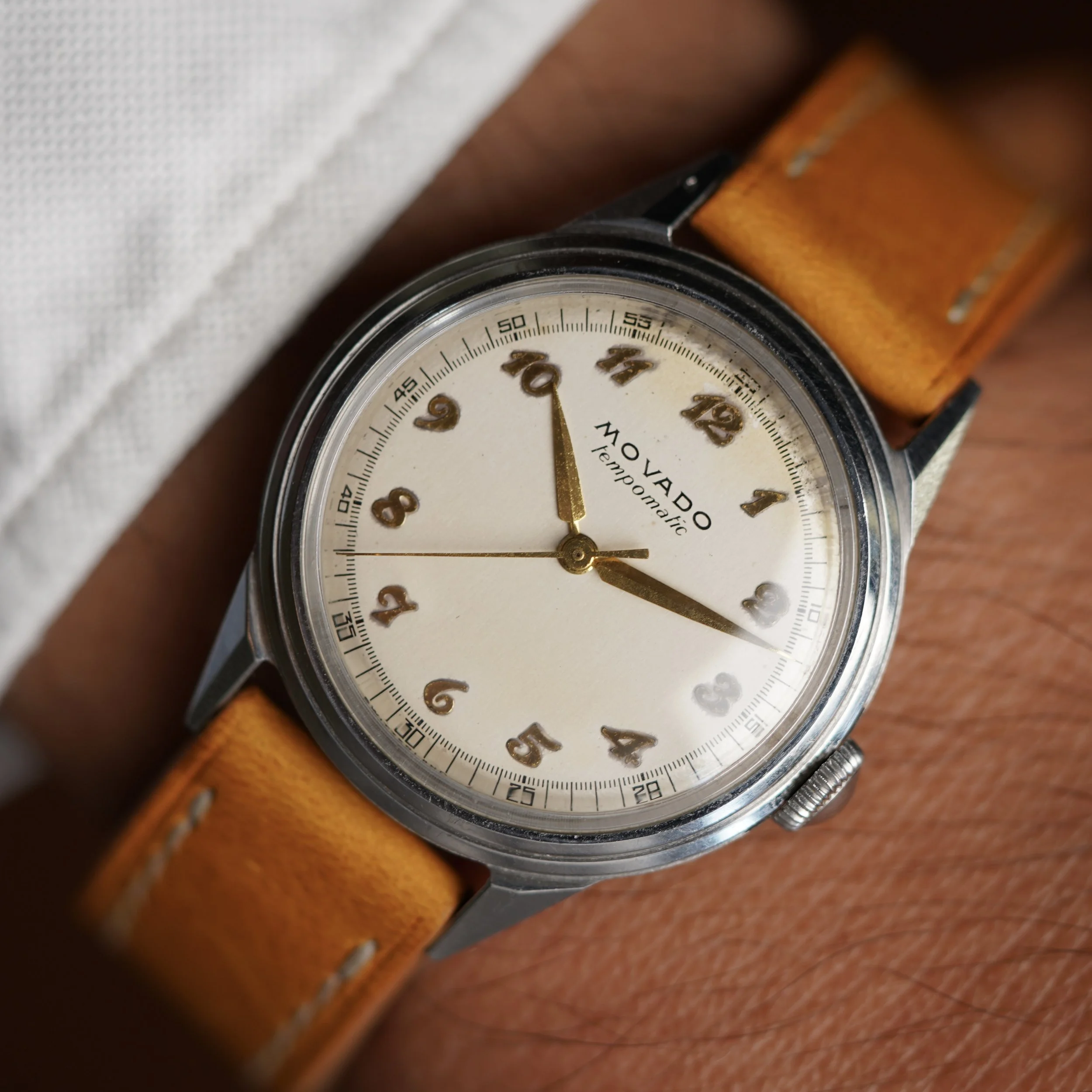 Movado Tempomatic Ref. 16151 Breguet Numerals Unpolished