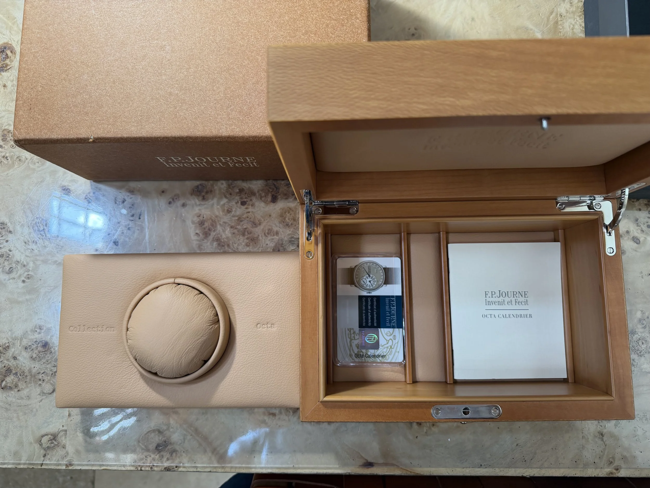 F.P.Journe Octa Calendrier Salmon Dial in Rose Gold Full Set