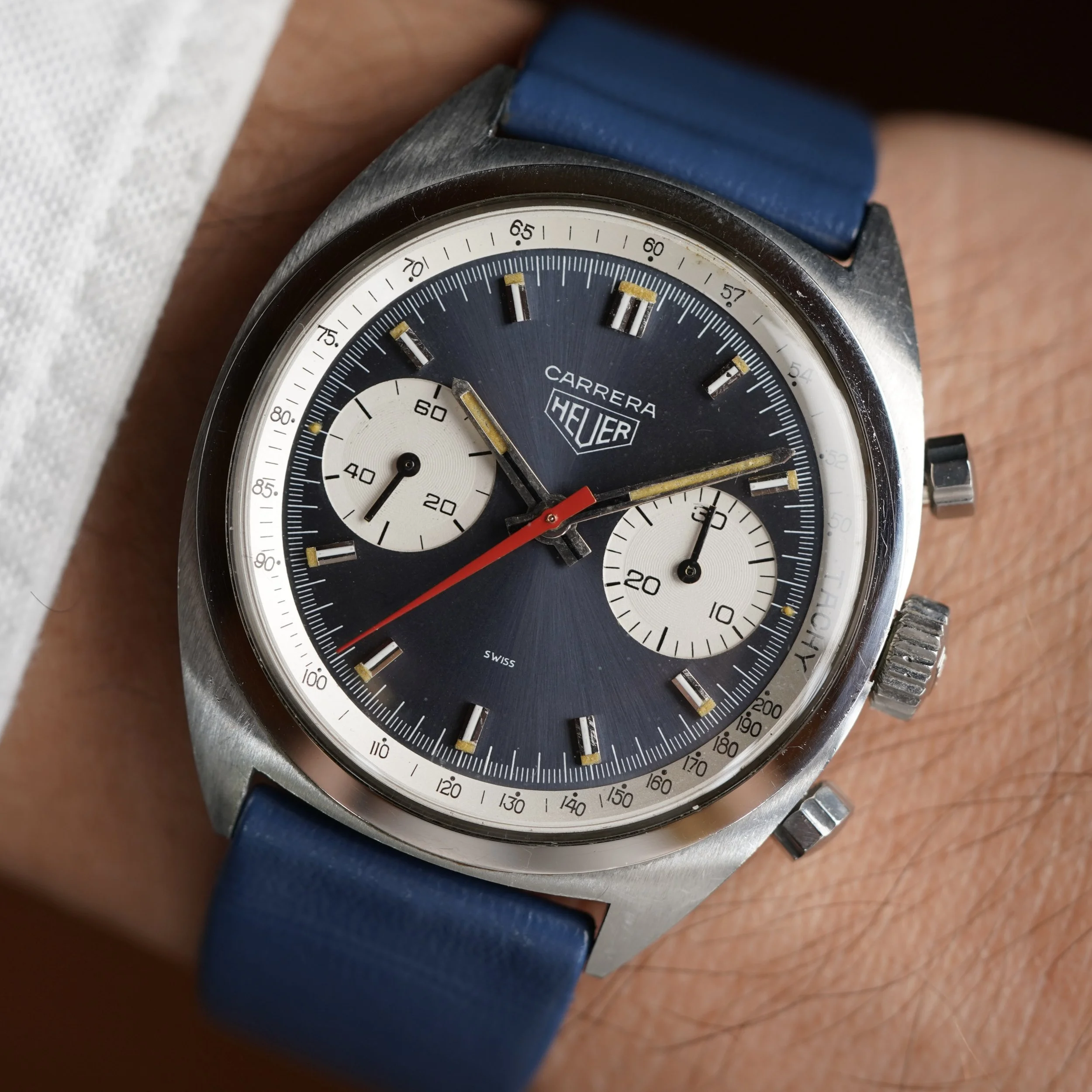  Heuer Carrera Blue Dial Ref. 73353