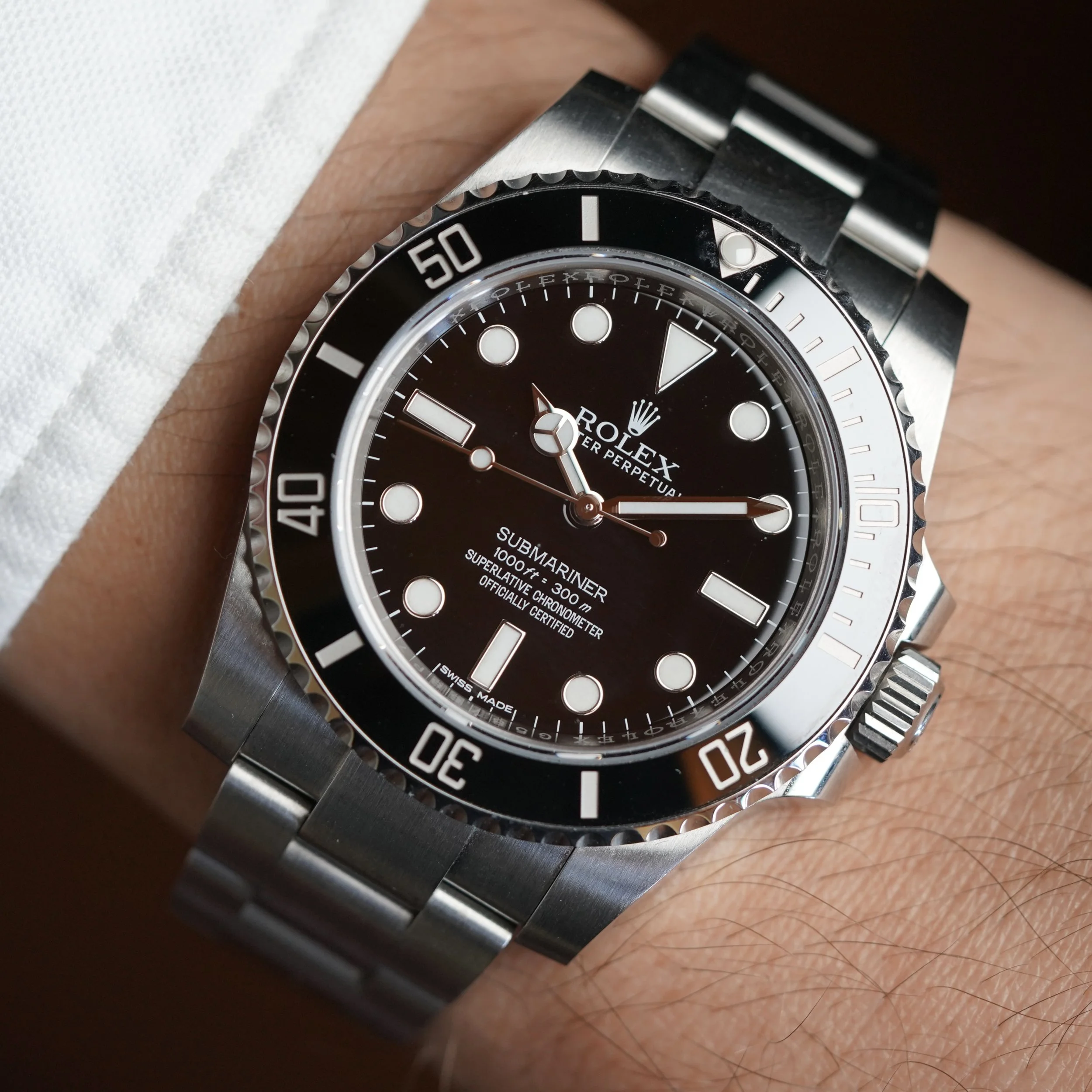 Rolex No Date Submariner 114060 Full Set Unpolished