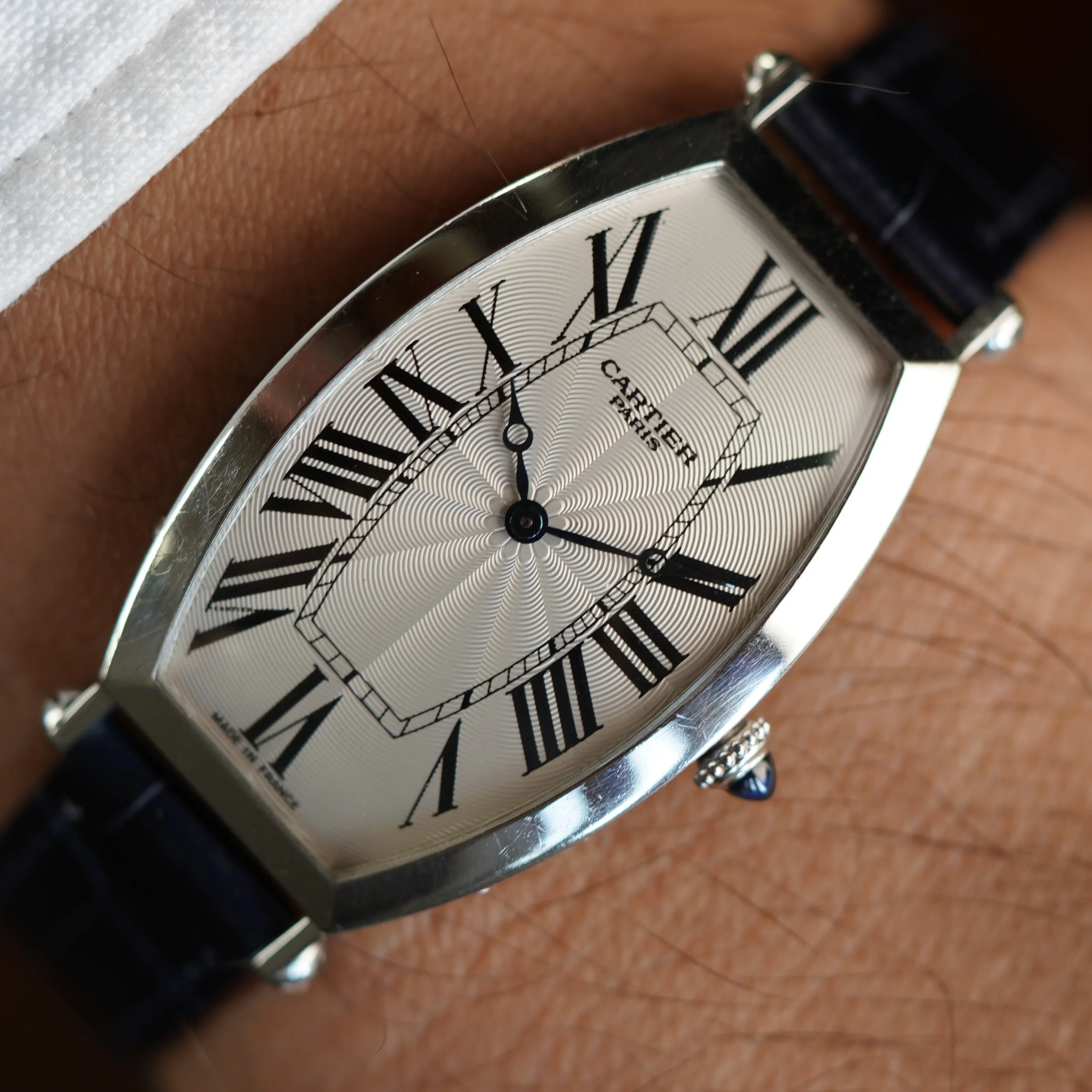 Cartier Tonneau CPCP Ref 2435F in Platinum Full Set
