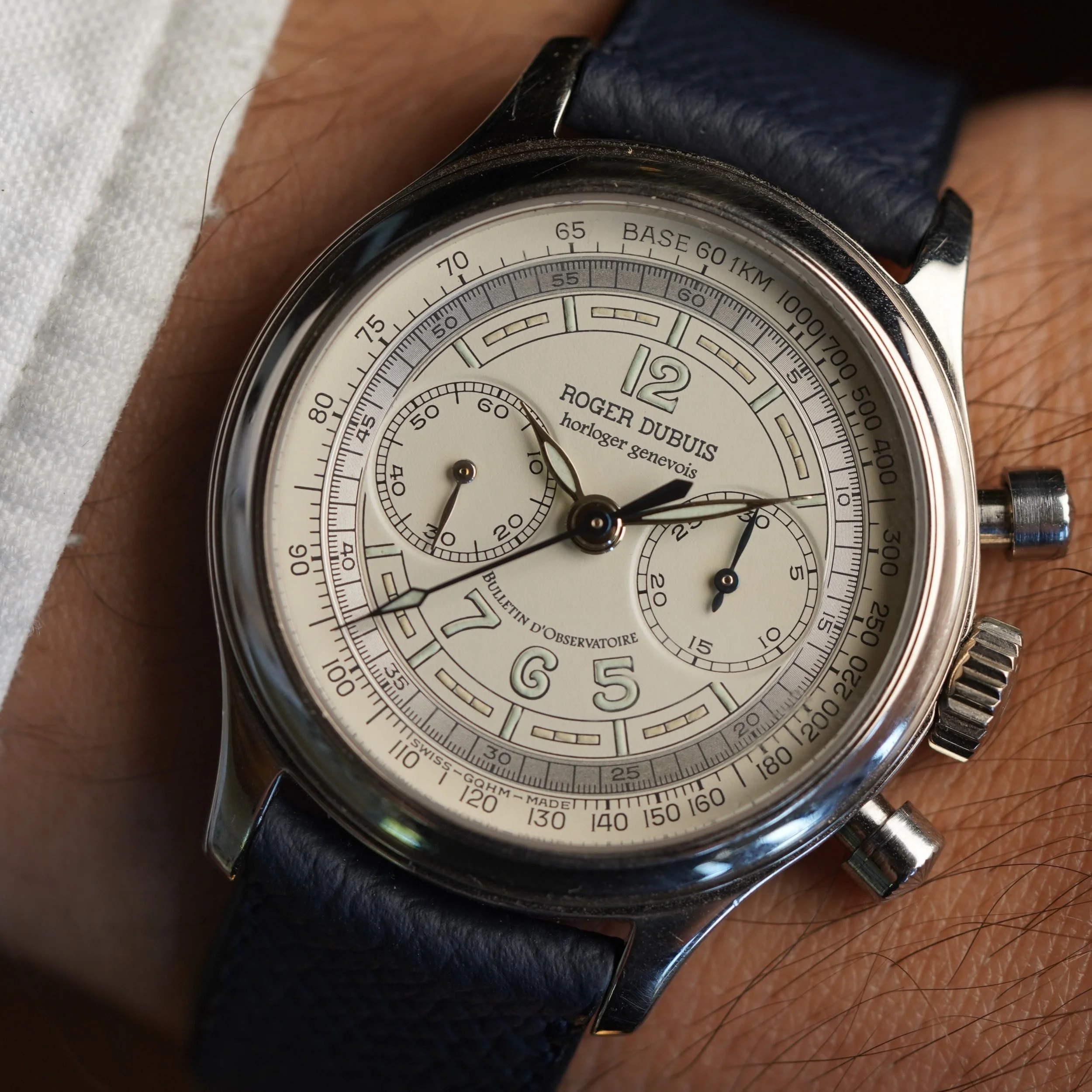 RFT L2031 ジャーマン　ヴィンテージ Roger Dubuis Hommage Chronograph Reference H37 in 18K White Gold