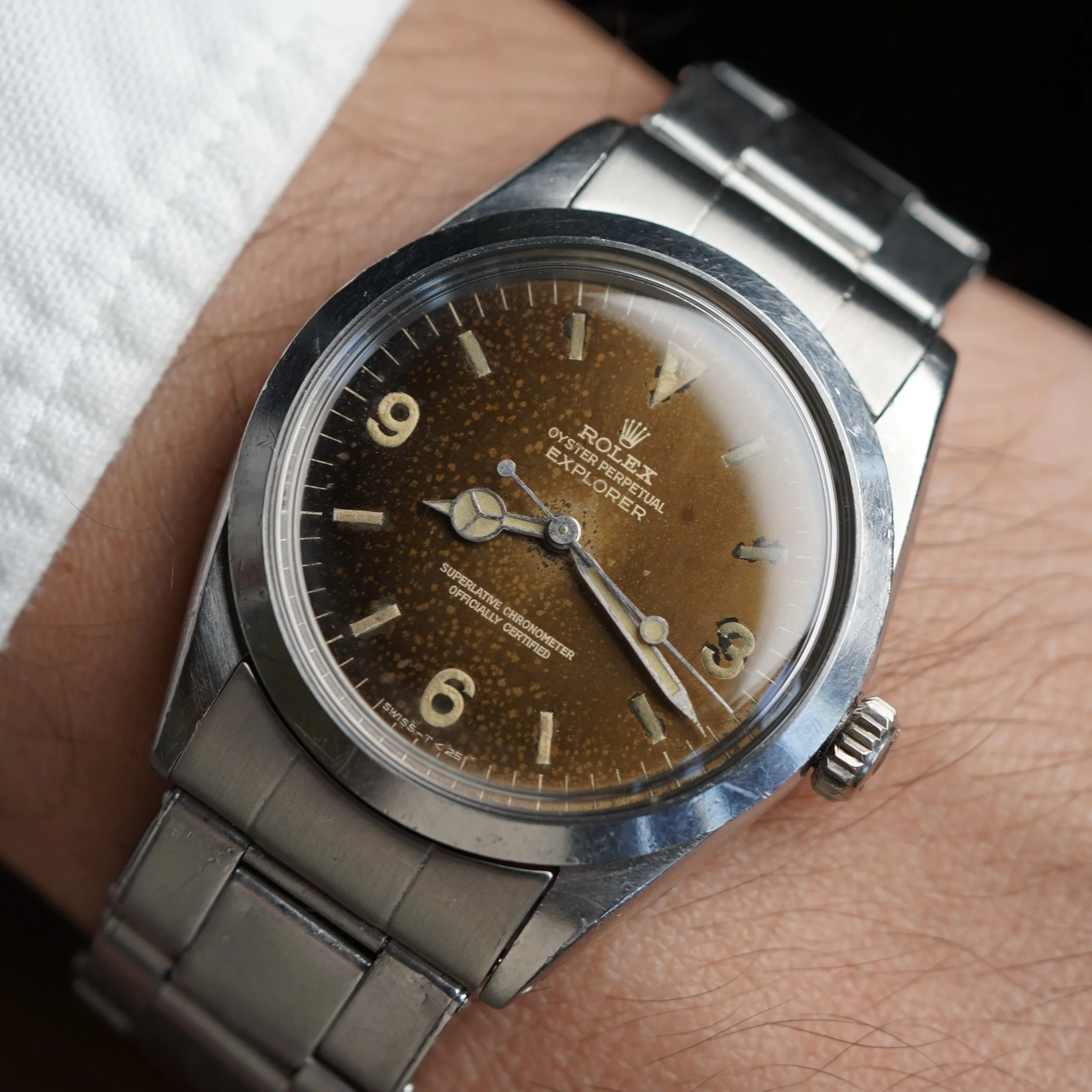 Rolex Tropical Gilt Explorer I Reference 1016 Full Set w/ Letter of Provenance