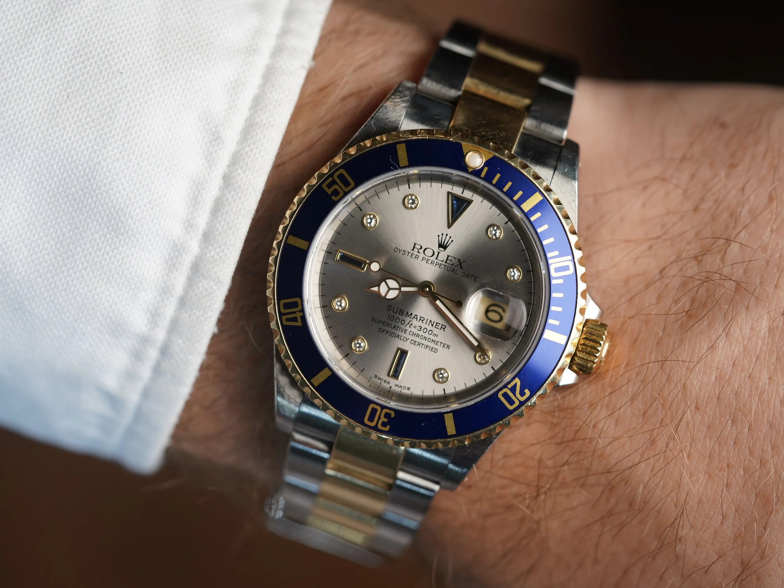 Rolex Serti Submariner Ref. 16613 Full Set — Wind Vintage