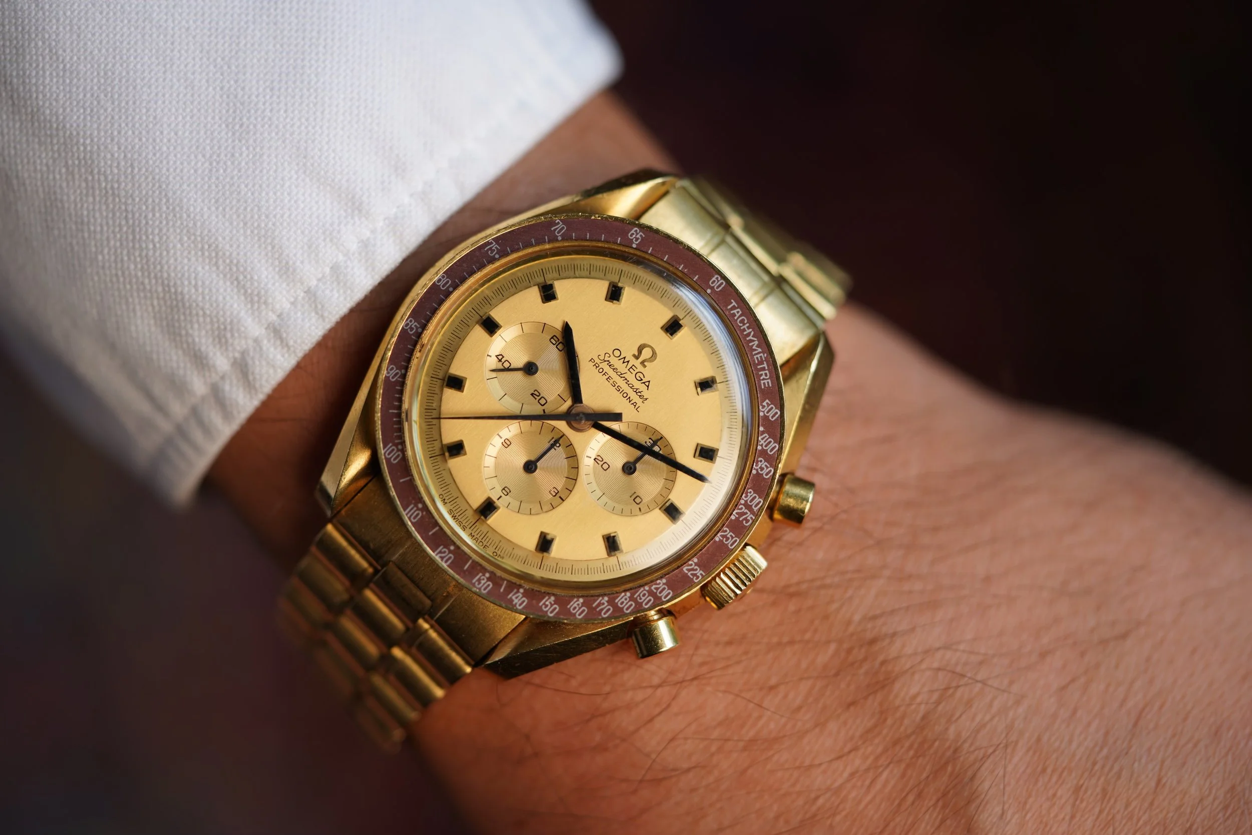 Vintage Omega Moon Gold Sedna Gold Omega Speedmaster Moonwatch