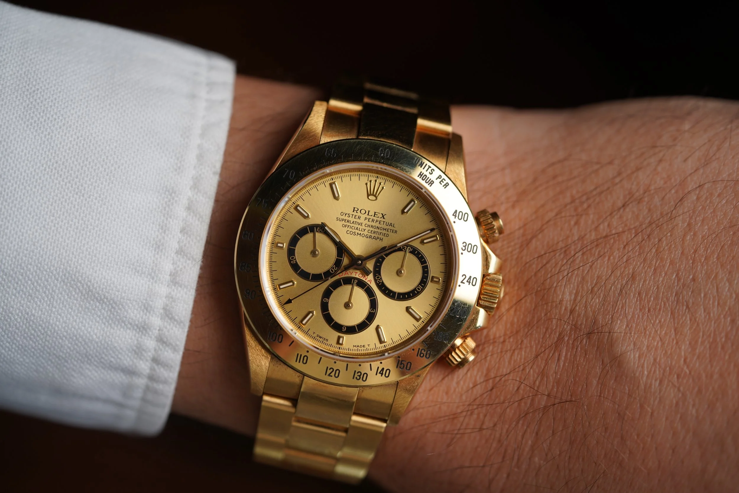 Rolex Inverted 6 Champagne Dial Zenith Daytona Reference 16528 in
