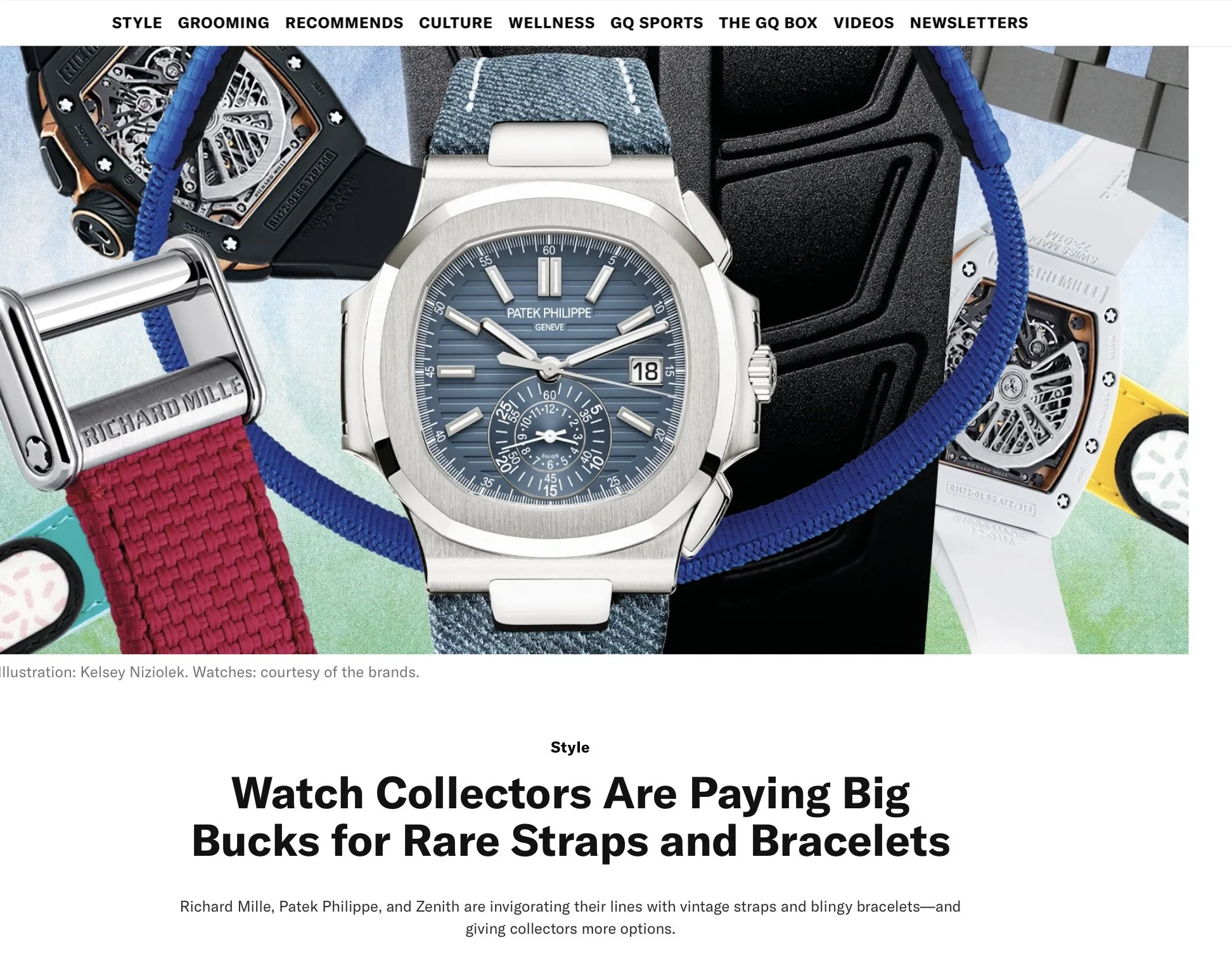 GQ: Watch Collectors Are Paying Big Bucks for Rare Straps and Bracelets