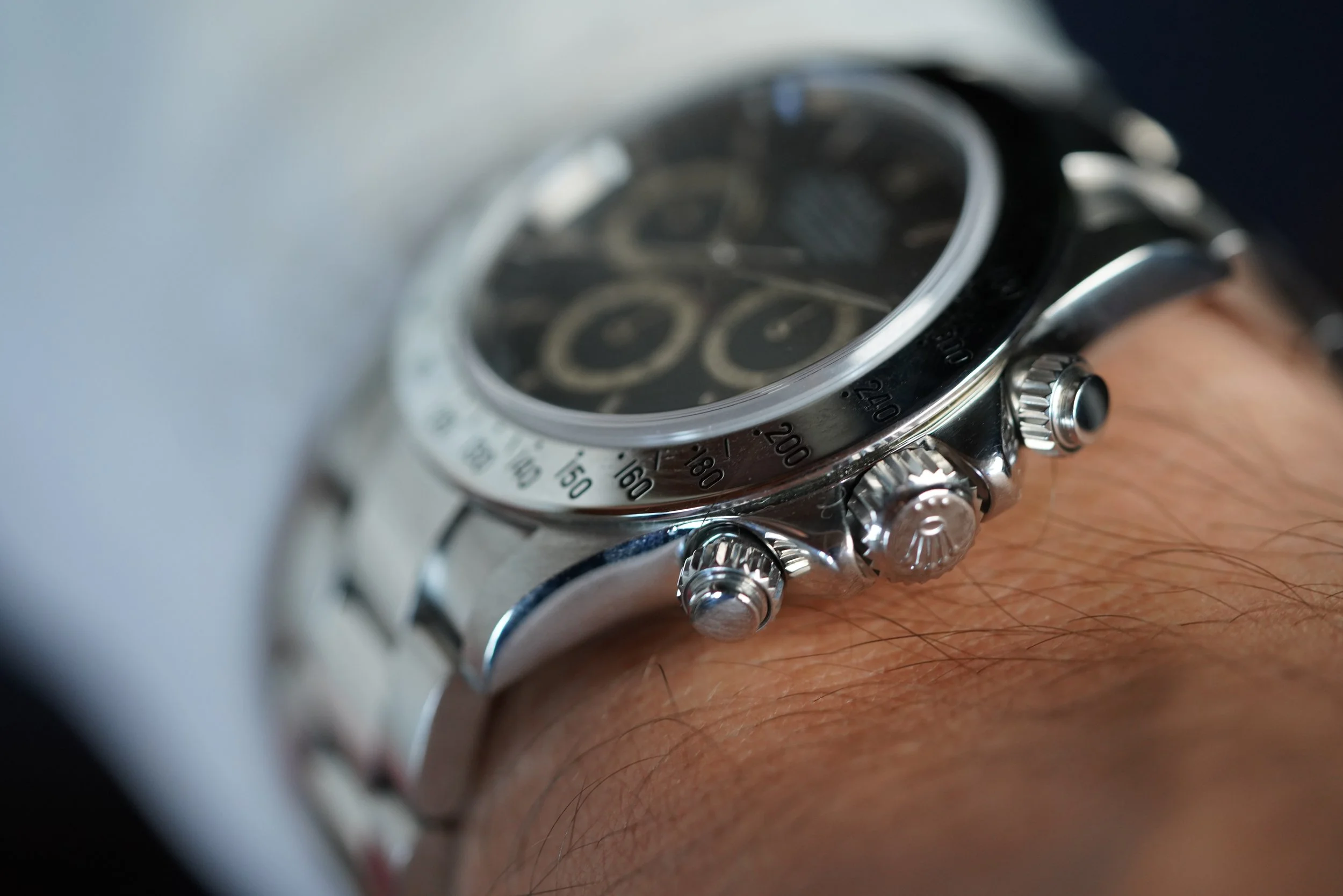 REN様02 Rolex Zenith Daytona Black Dial Ref 16520 w RSC Service Card