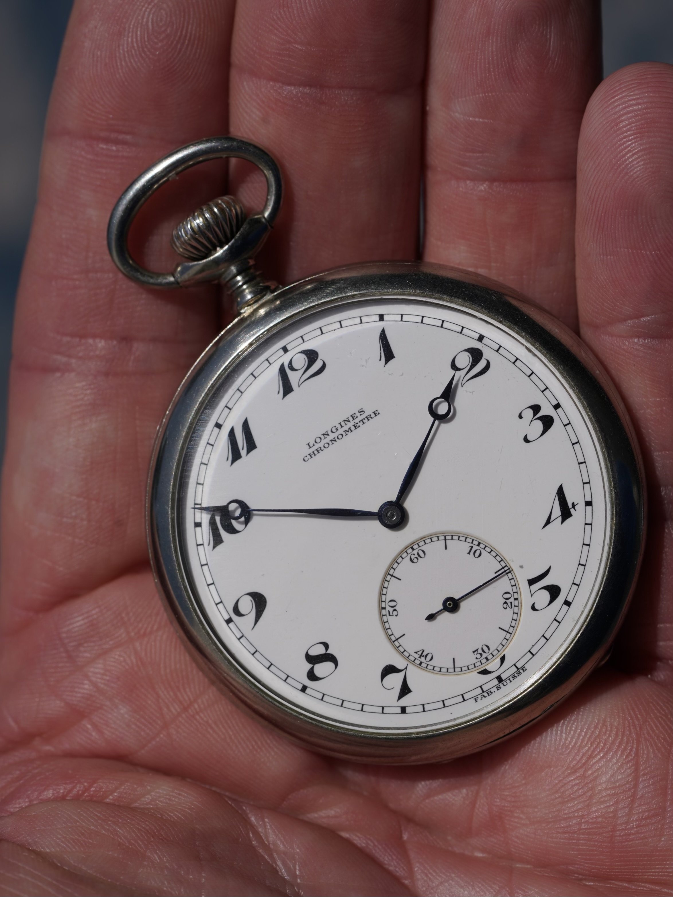Longines Chronometer Pocket Watch — Wind Vintage Longines Chronometer Pocket Watch — Wind Vintage