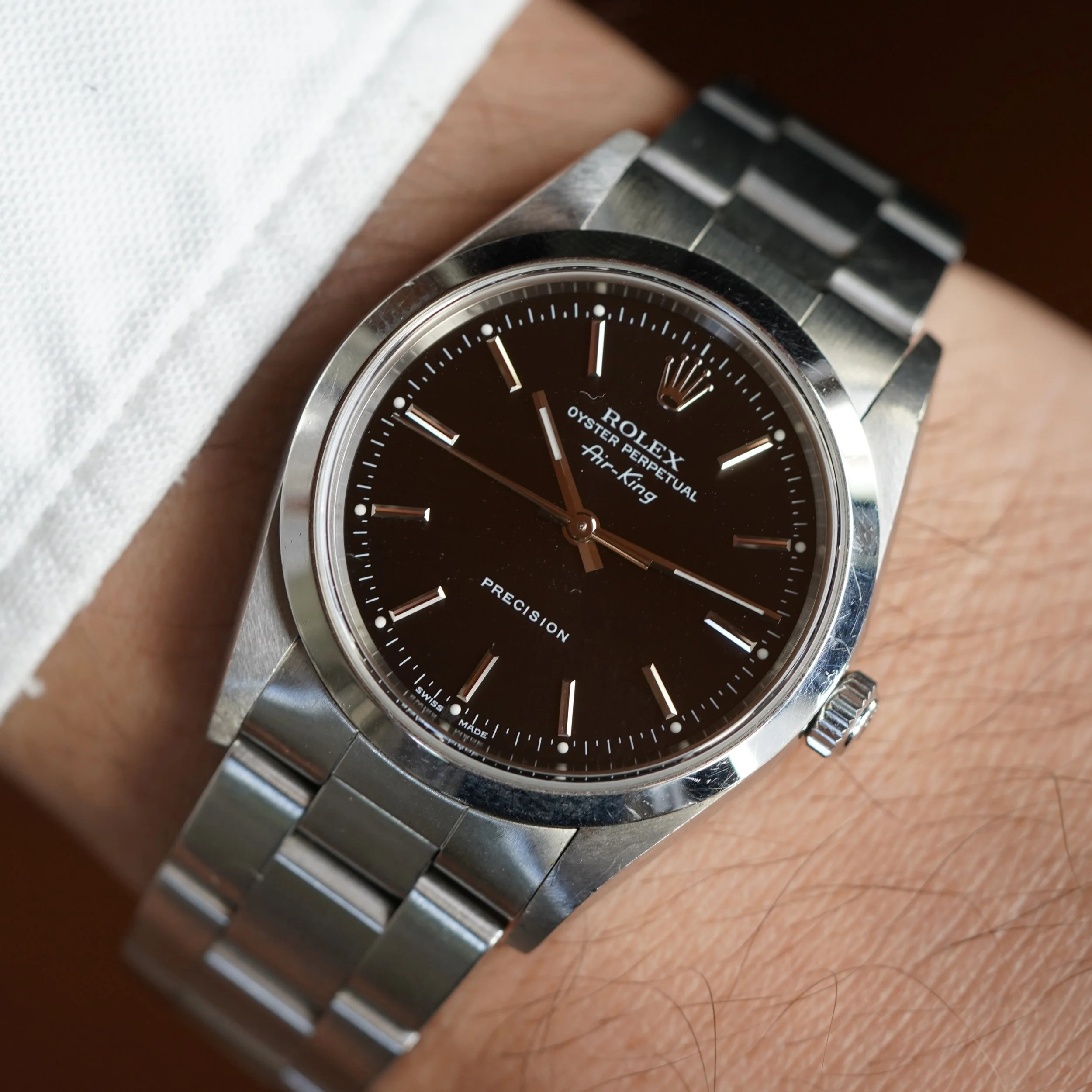 Rolex Air-King Ref. 14000M w/ Black Dial Unpolished