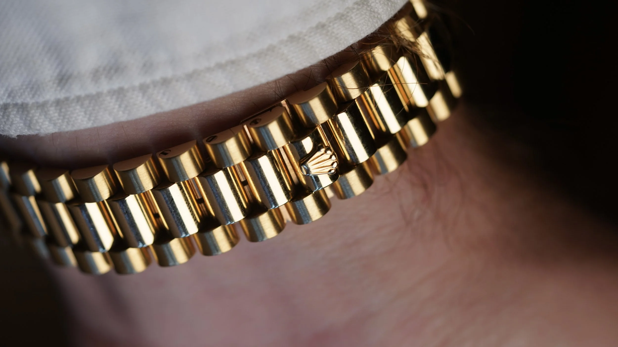 Rolex Honeycomb Diamond Dial Day-Date Reference 18238 in 18K YG w