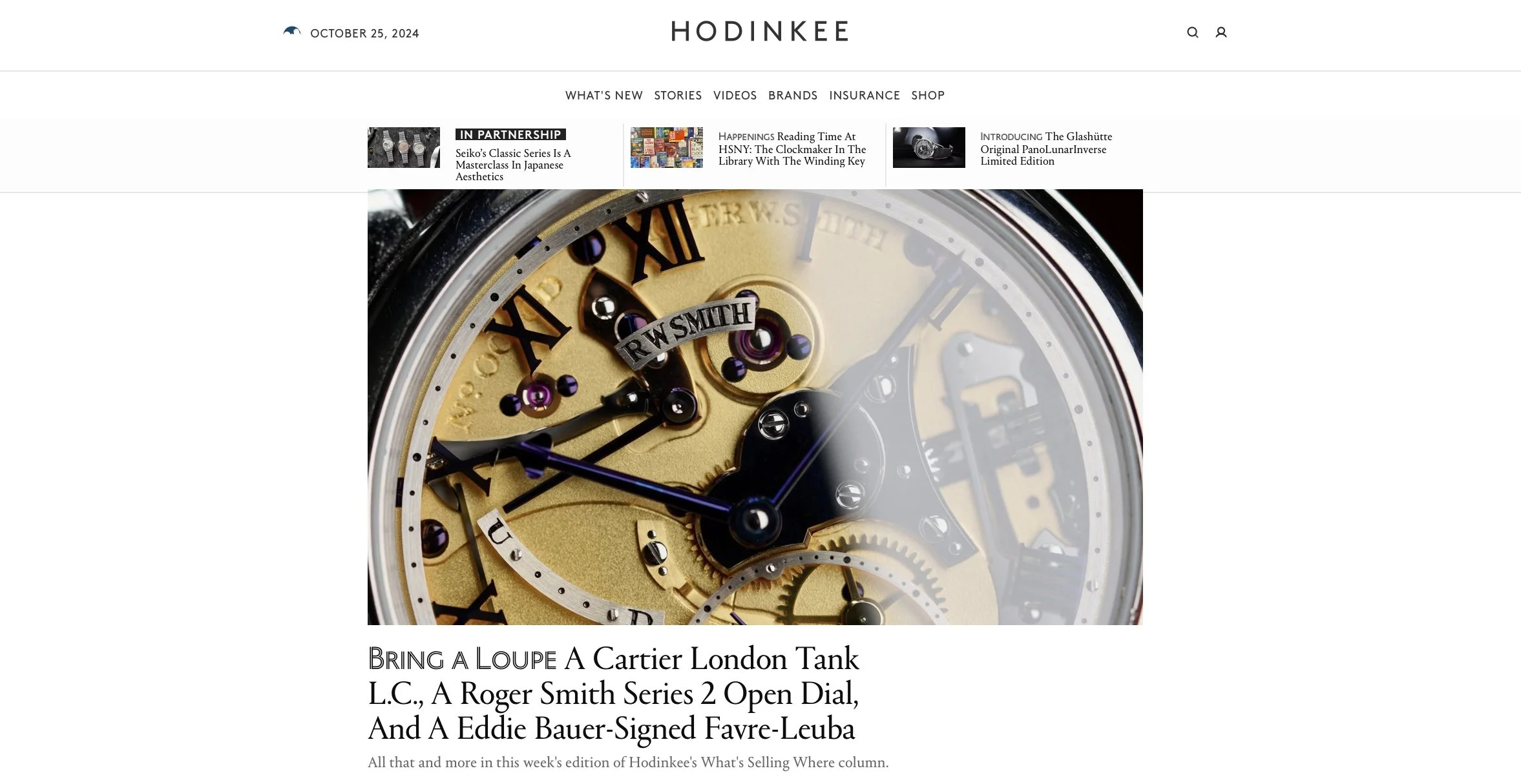 Hodinkee: Wind Vintage’s Roger Smith Series 2 Open Dial