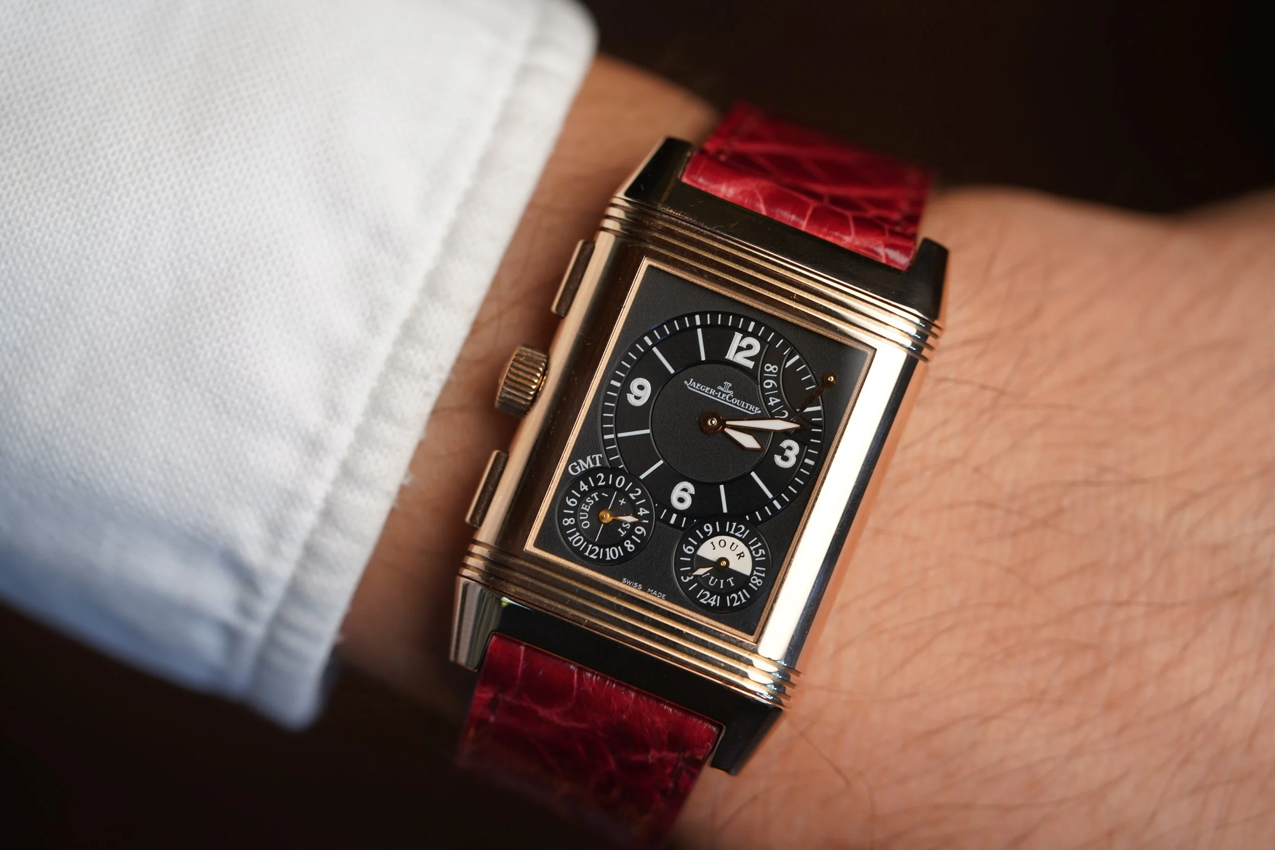 Jaeger-LeCoultre Grande Reverso GMT Q3022420 18K RG w/ Box