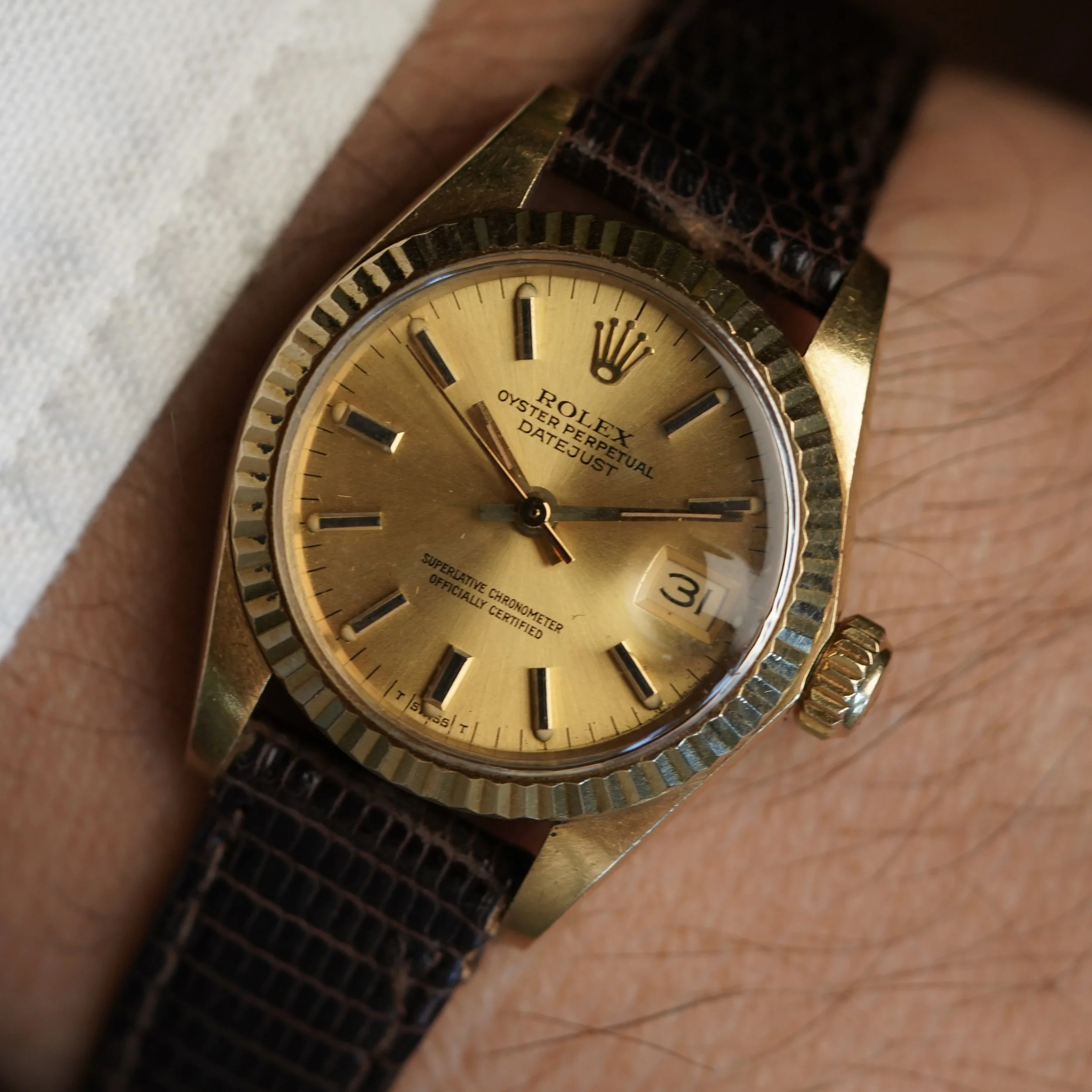 Rolex Ladies Datejust Reference 6917 in 18K YG Unpolished