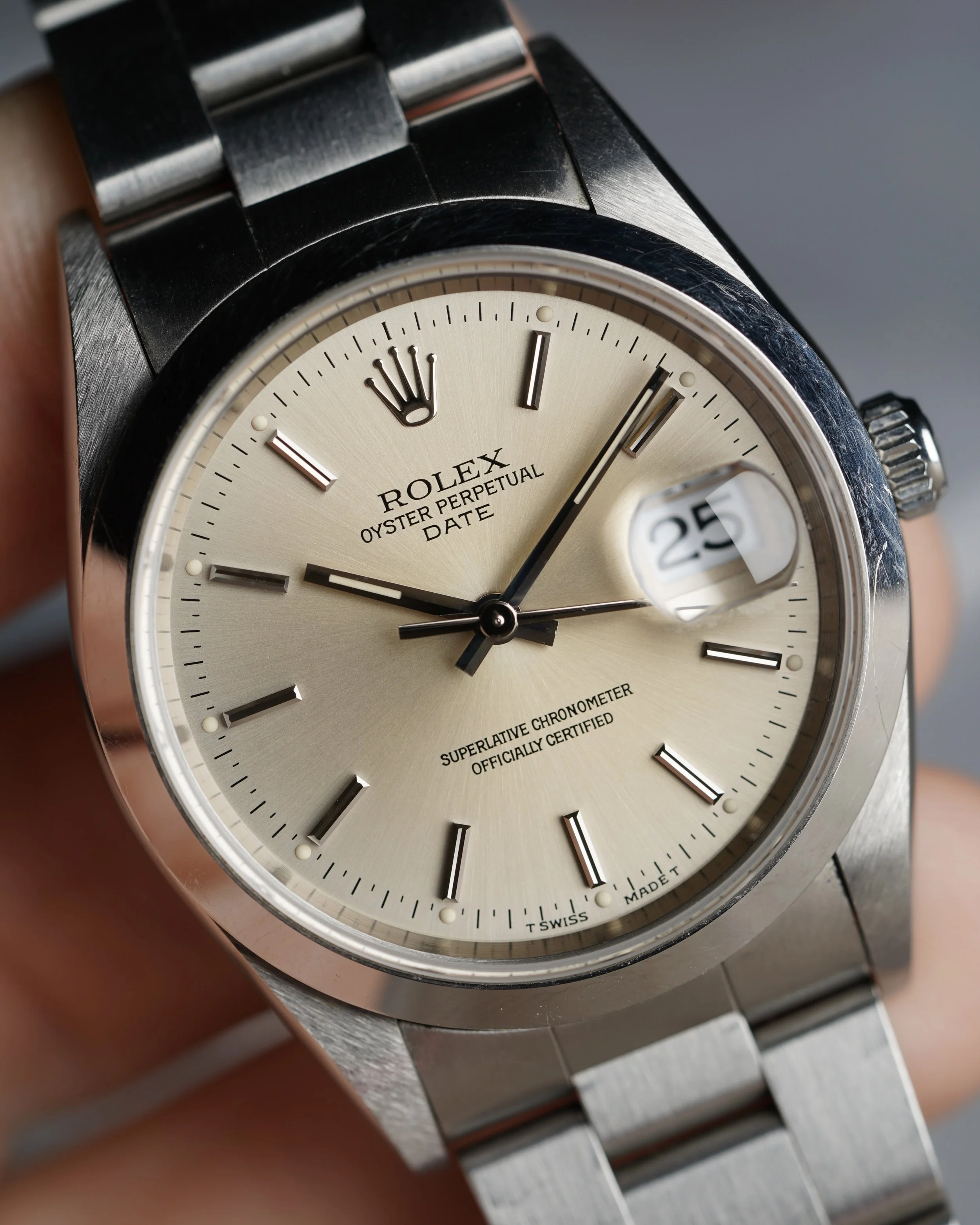 時計 Rolex 15200 32mm Rolex 15200 Oyster Perpetual Date Black Dial Diamond Bezel