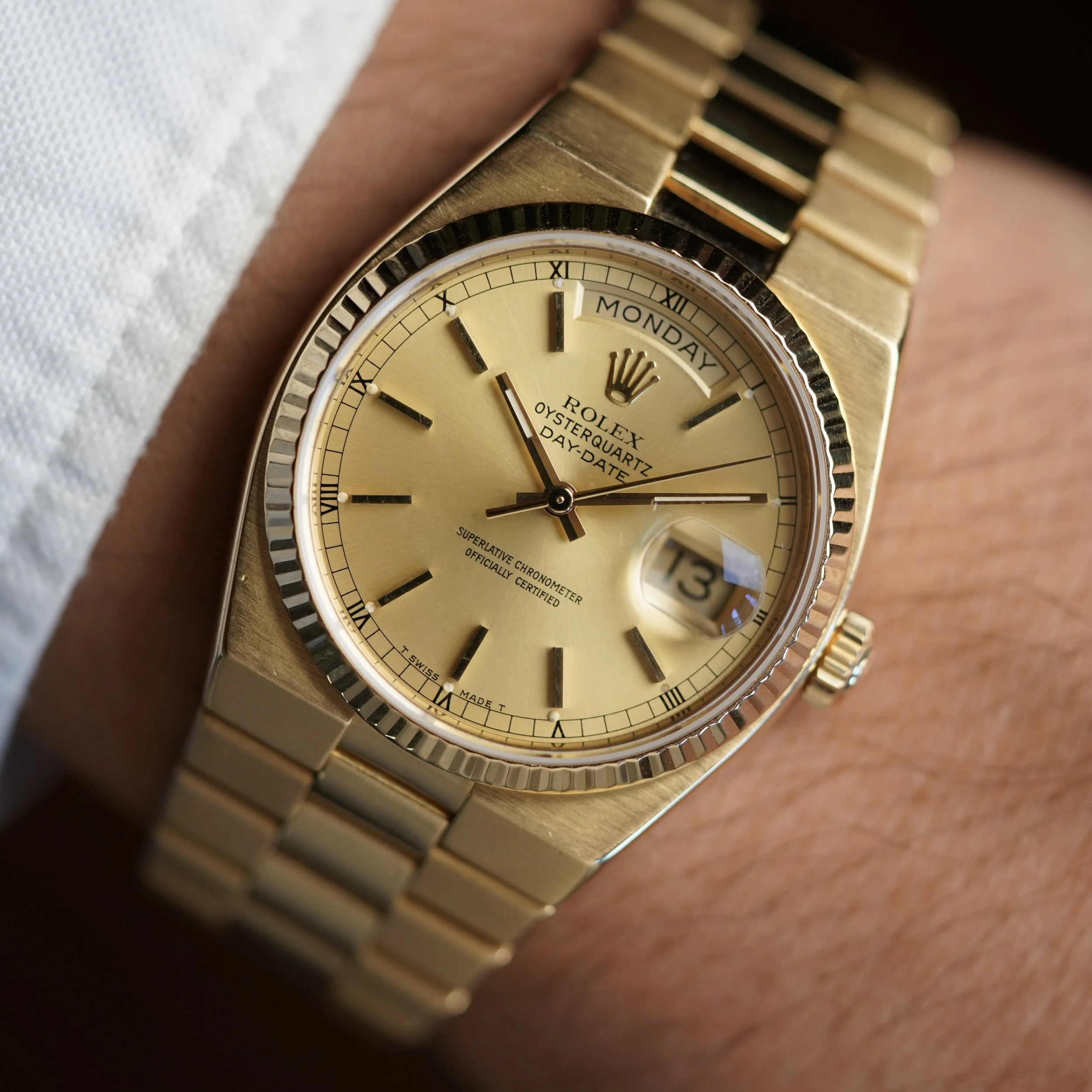 Rolex Oysterquartz Day-Date Reference 19018 CPO Box and Papers
